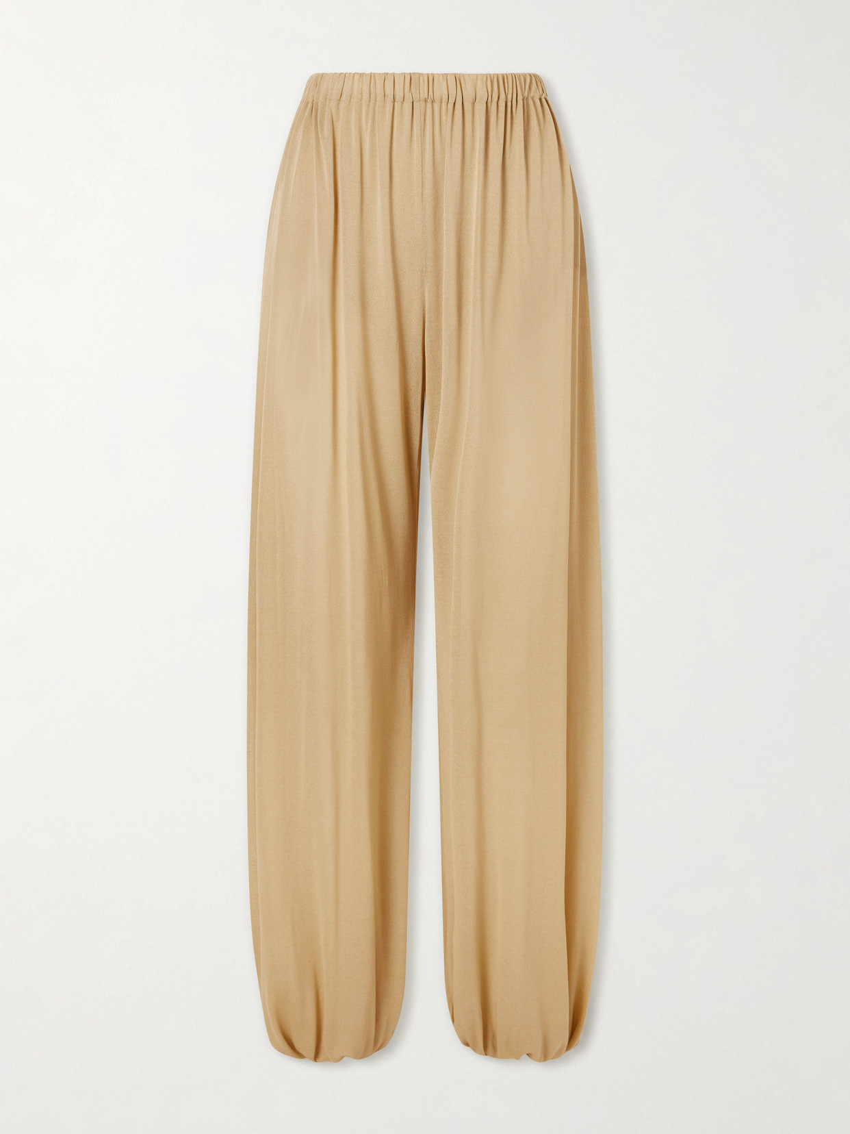 Aflalo Lolana Satin-jersey Tapered Pants In Neutrals