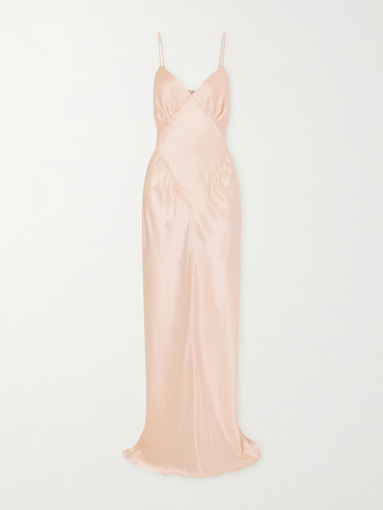 Aflalo Aire Silk-satin Maxi Dress In Pink