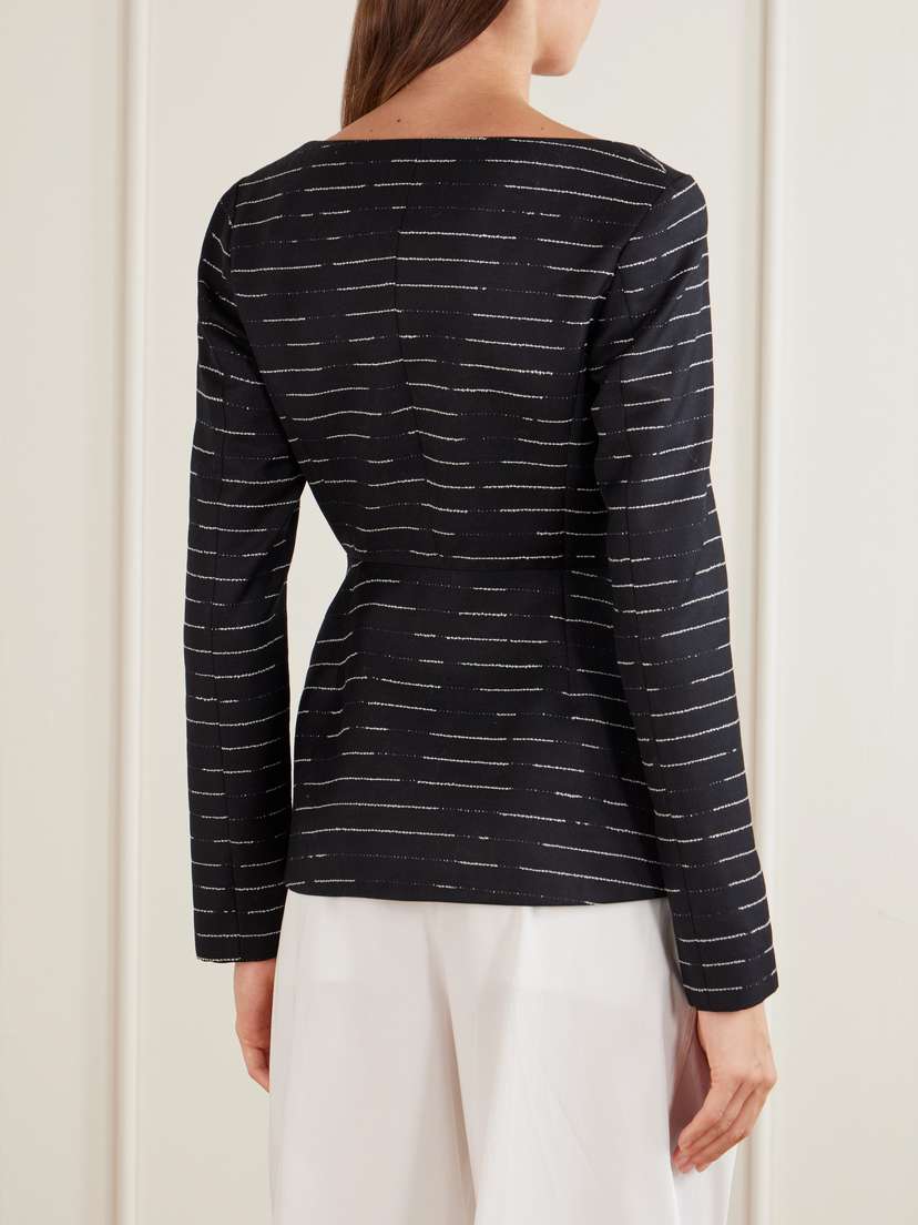 LIBEROWE Charlotte Striped Wool-gabardine Blouse | Thumbnail 3 LIBEROWE Charlotte Striped Wool-gabardine Blouse | Thumbnail 3
