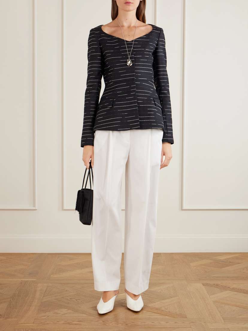 LIBEROWE Charlotte Striped Wool-gabardine Blouse | Thumbnail 2 LIBEROWE Charlotte Striped Wool-gabardine Blouse | Thumbnail 2