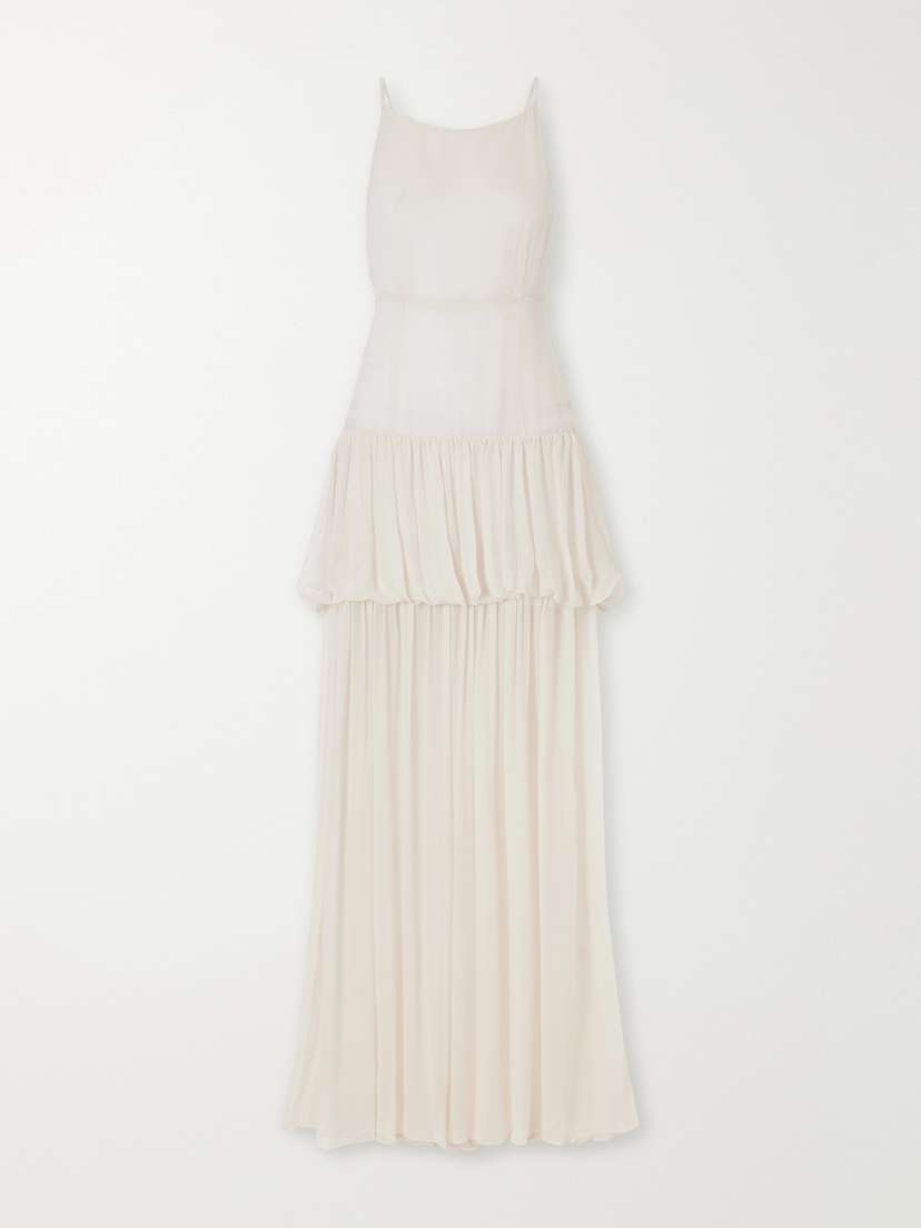 LIBEROWE Nina Tiered Silk-chiffon Maxi Dress