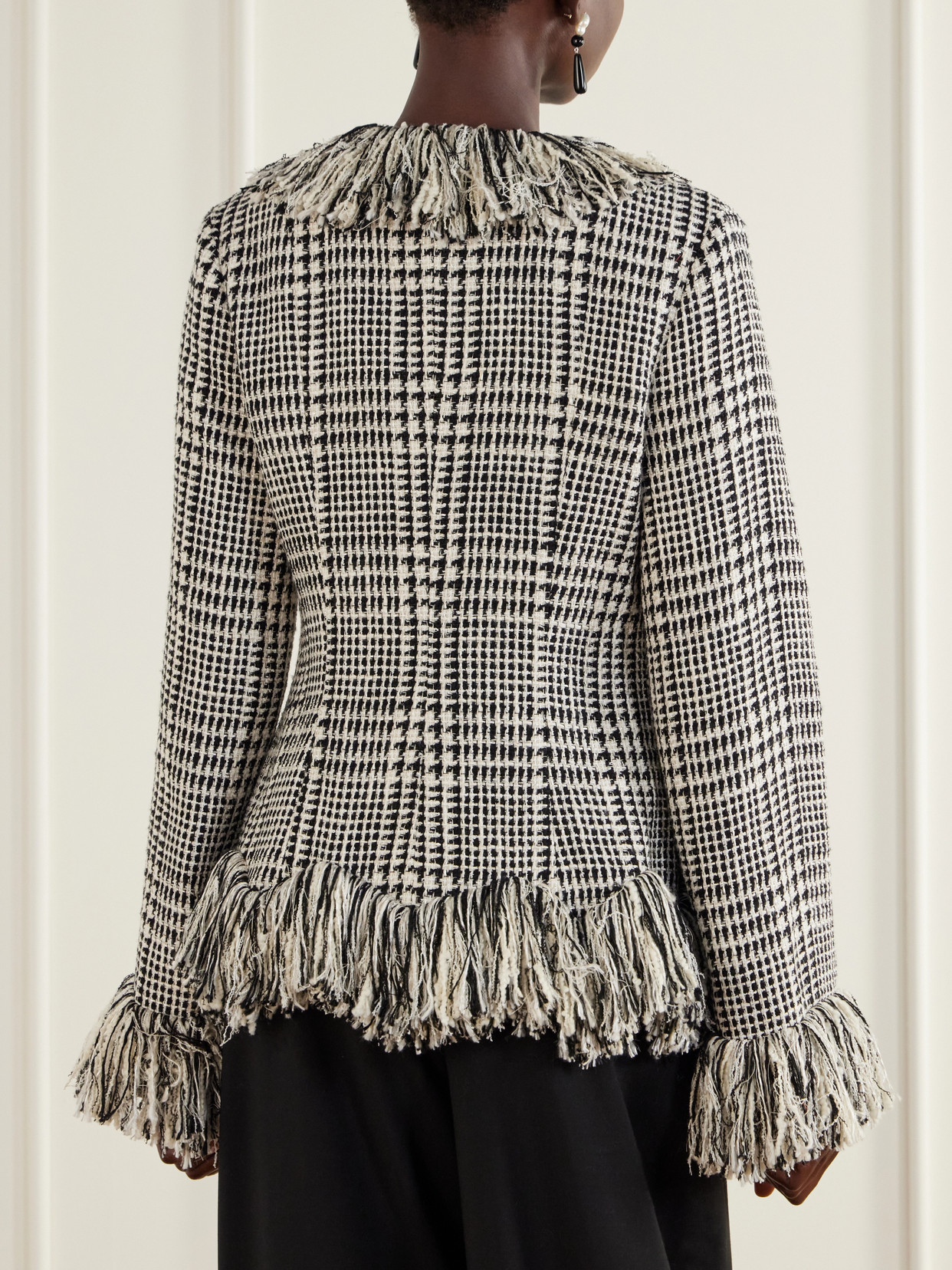 Banker Fringed Cotton-Blend Tweed Jacket