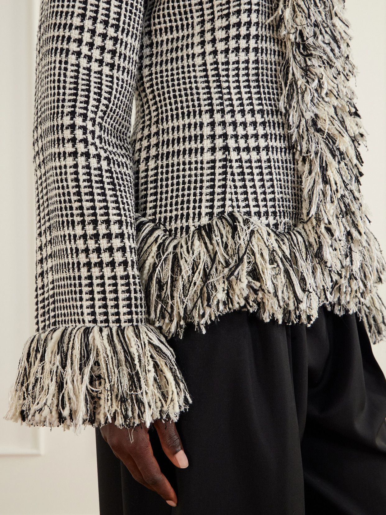 Banker Fringed Cotton-Blend Tweed Jacket