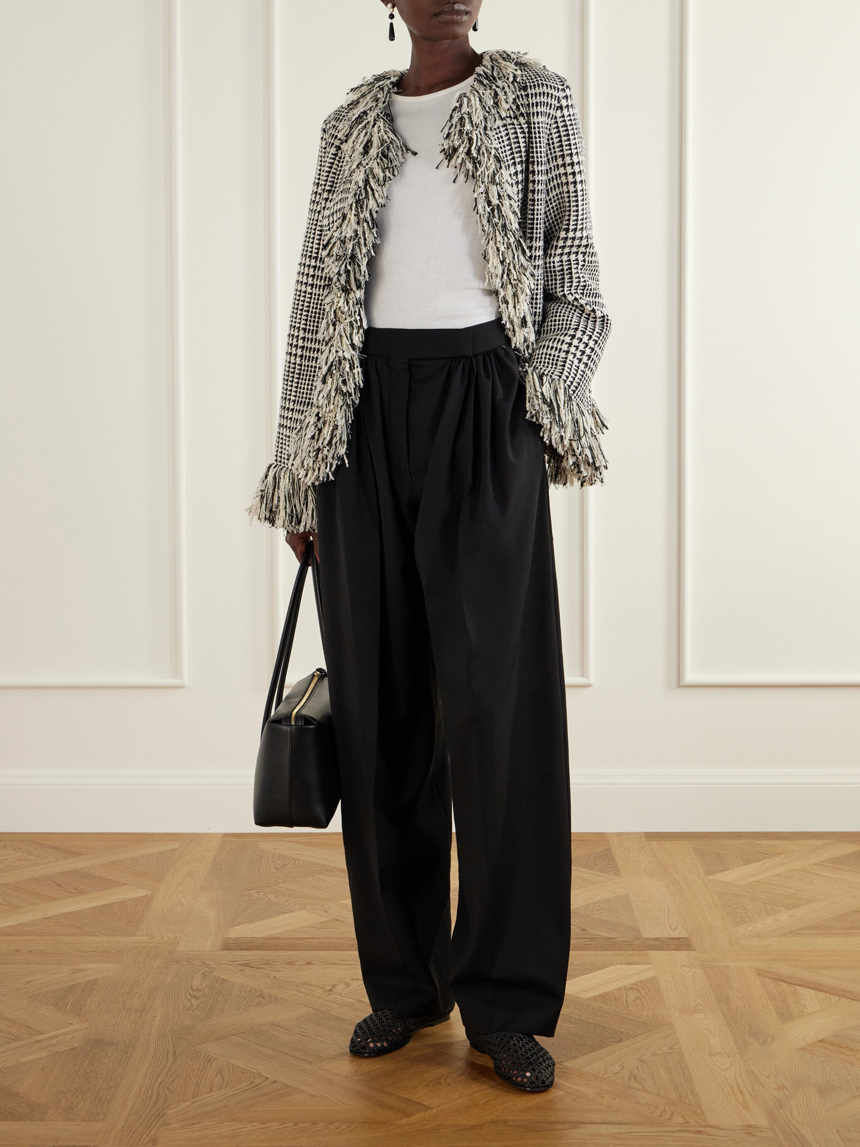 Banker Fringed Cotton-Blend Tweed Jacket