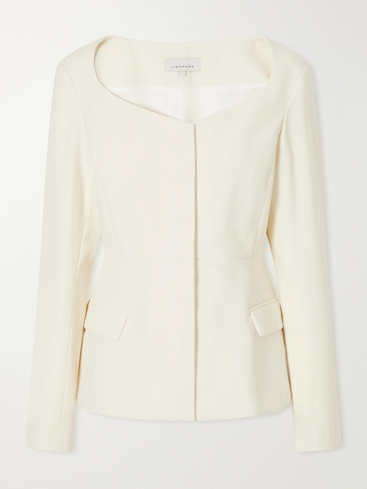 Liberowe Charlotte Wool-crepe Blouse In Yellow