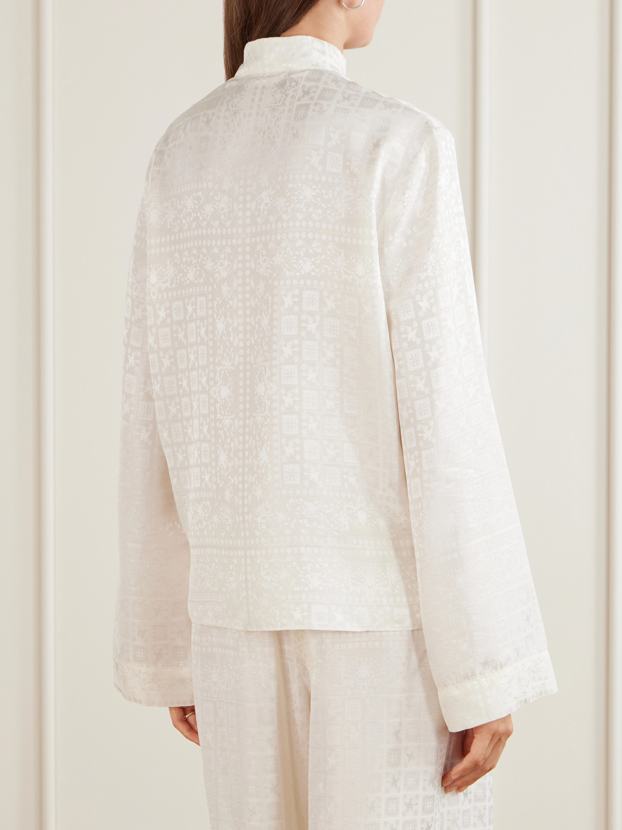 Nisha Silk-Jacquard Shirt