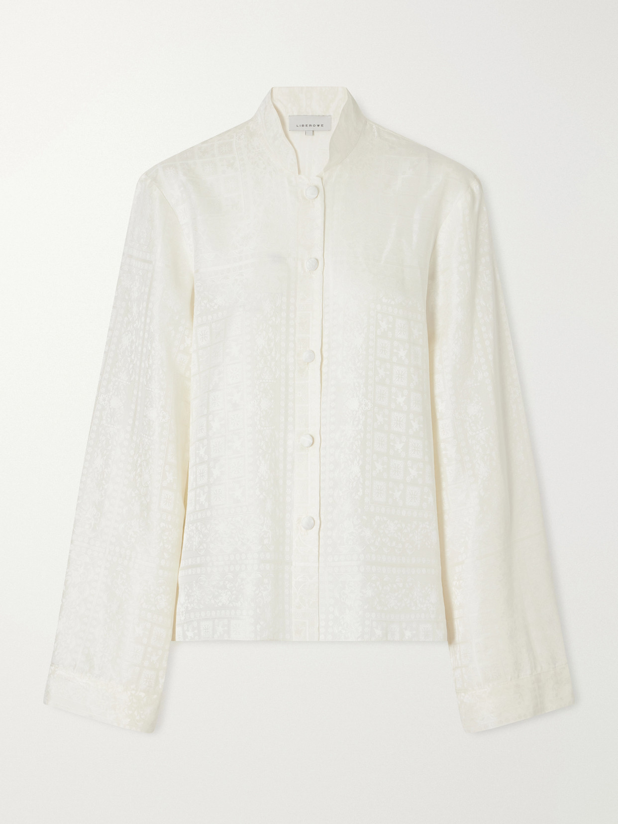 Liberowe Nisha Silk-jacquard Shirt In White