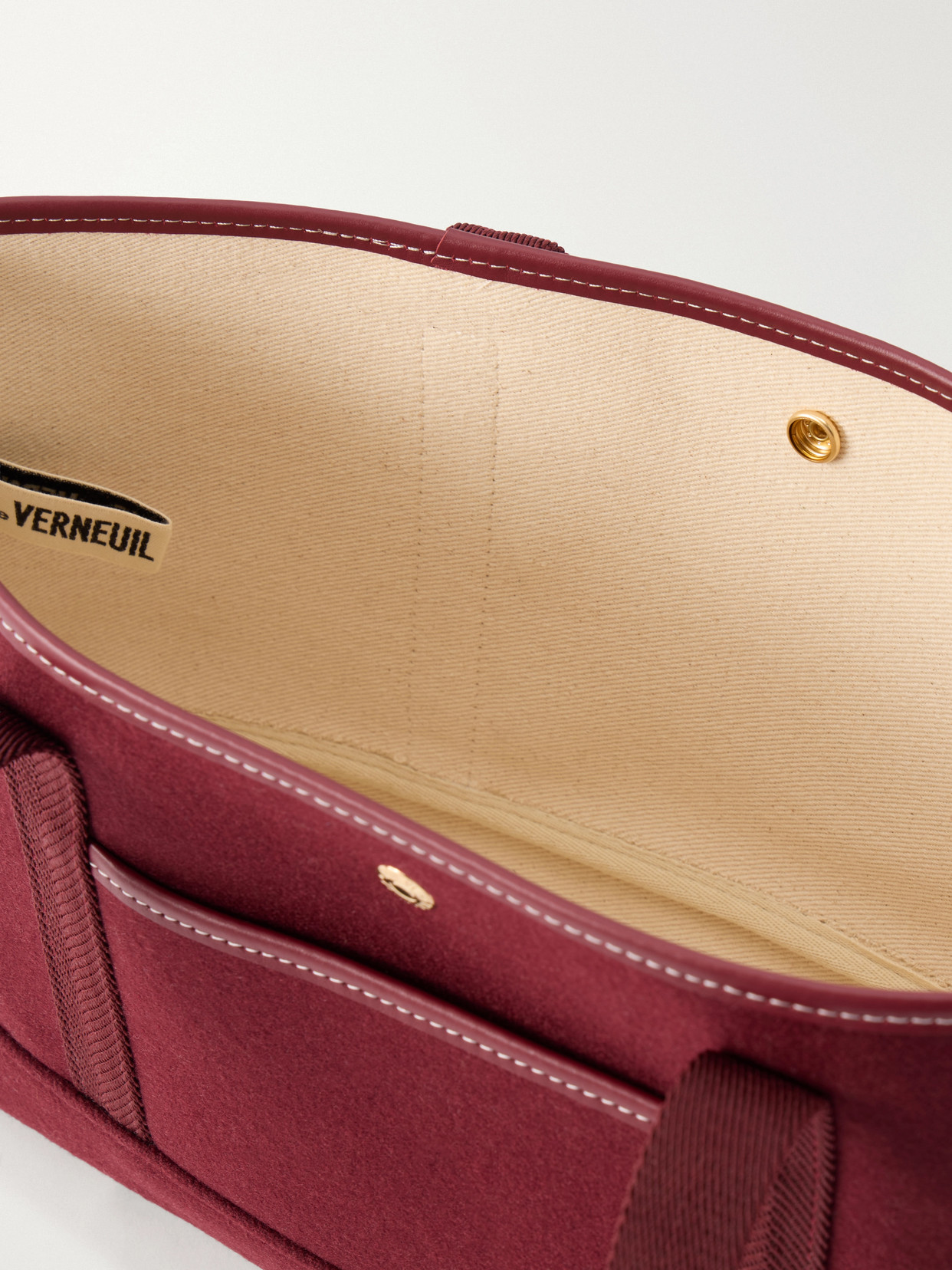 Club Leather-Trimmed Flannel Tote