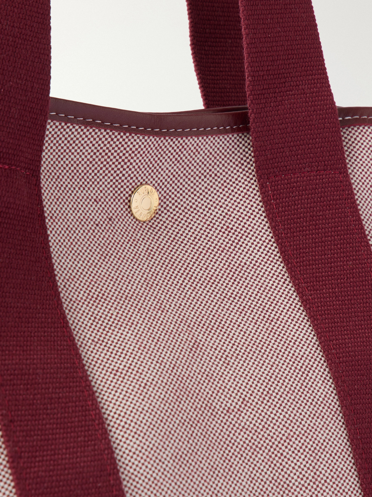 Traversée Leather-Trimmed Cotton Oxford Tote