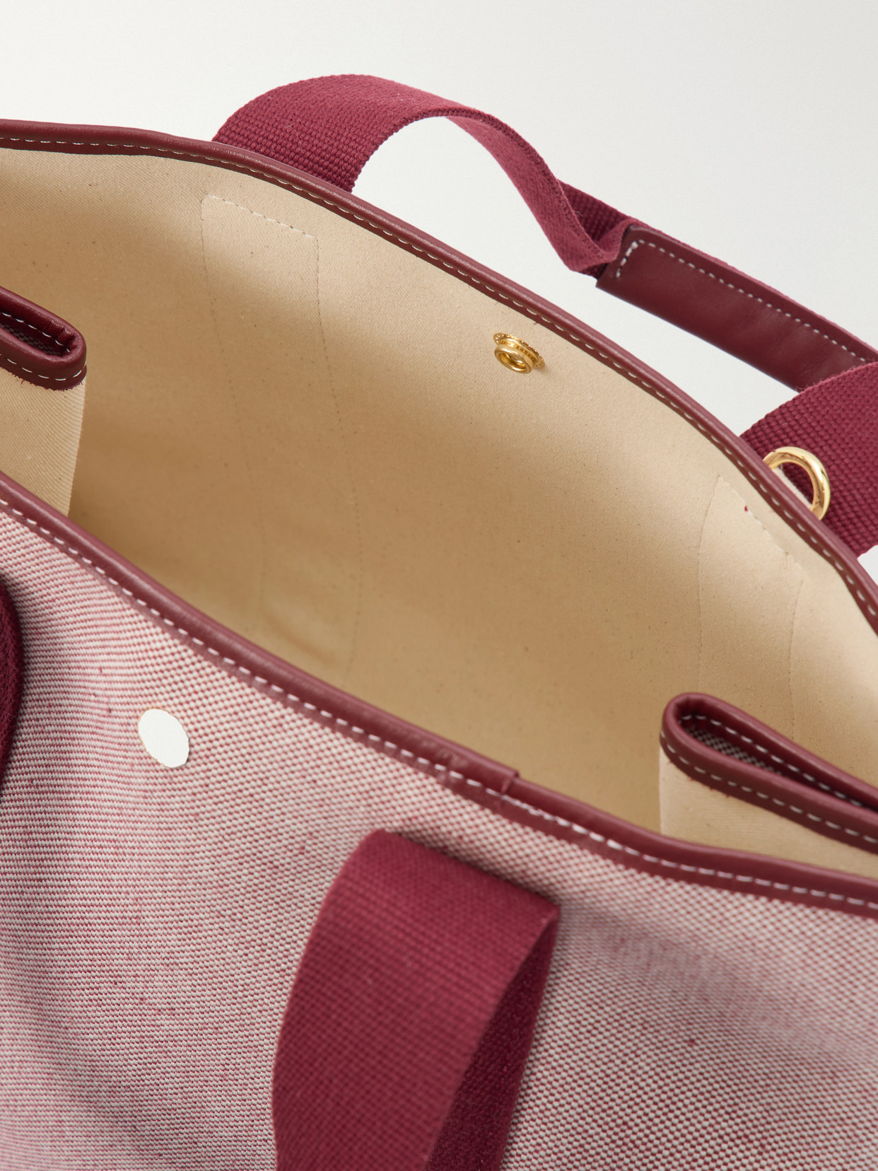 Traversée Leather-Trimmed Cotton Oxford Tote