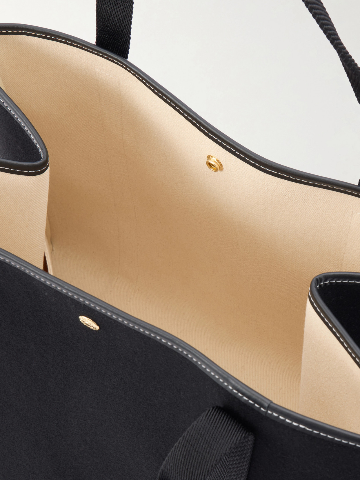 Traversée Leather-Trimmed Canvastote