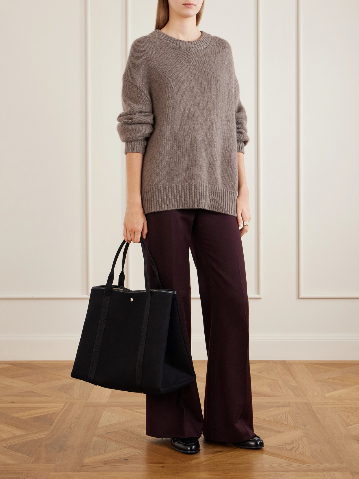 Traversée Leather-Trimmed Canvastote