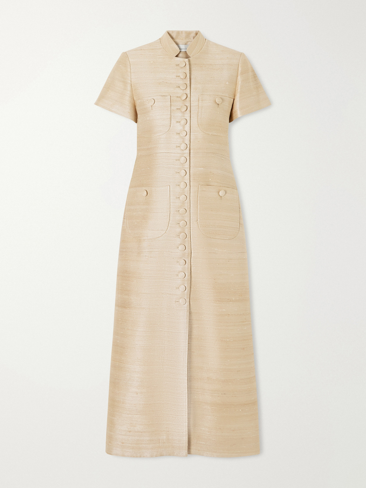 Liberowe Imperial Silk-blend Midi Dress In Multi