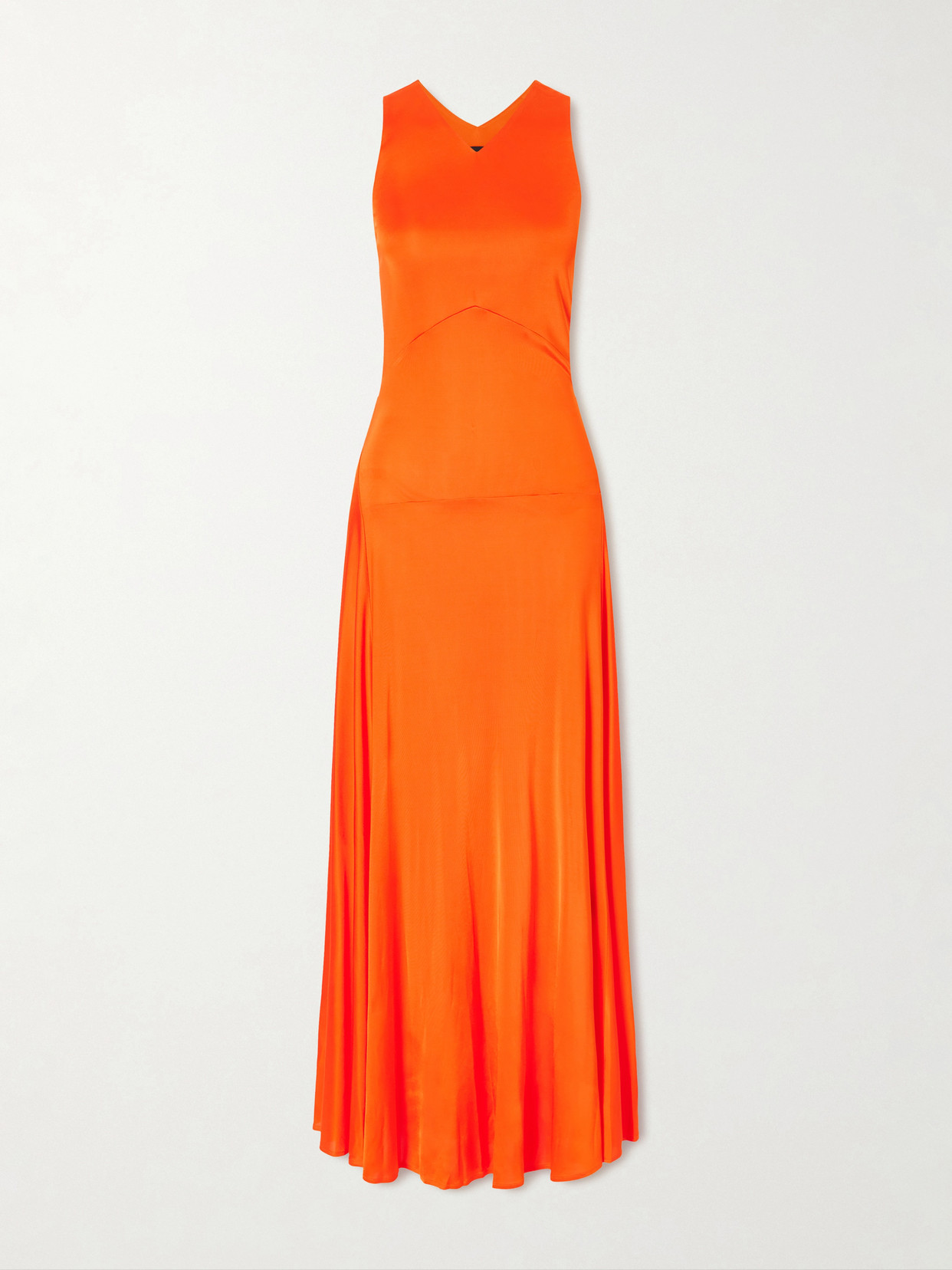 Proenza Schouler Naia Satin-jersey Maxi Dress In Orange