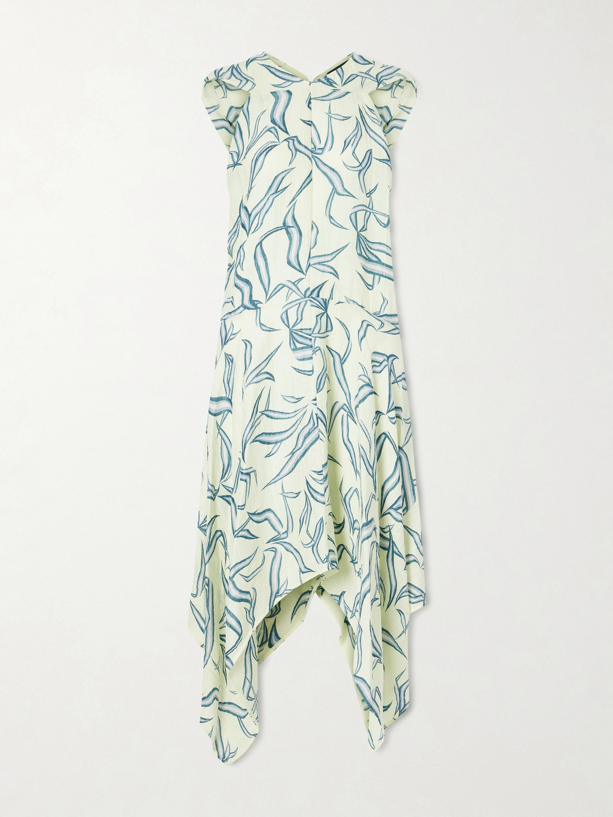 Sybella Printed Linen And Silk-Blend Maxi Dress