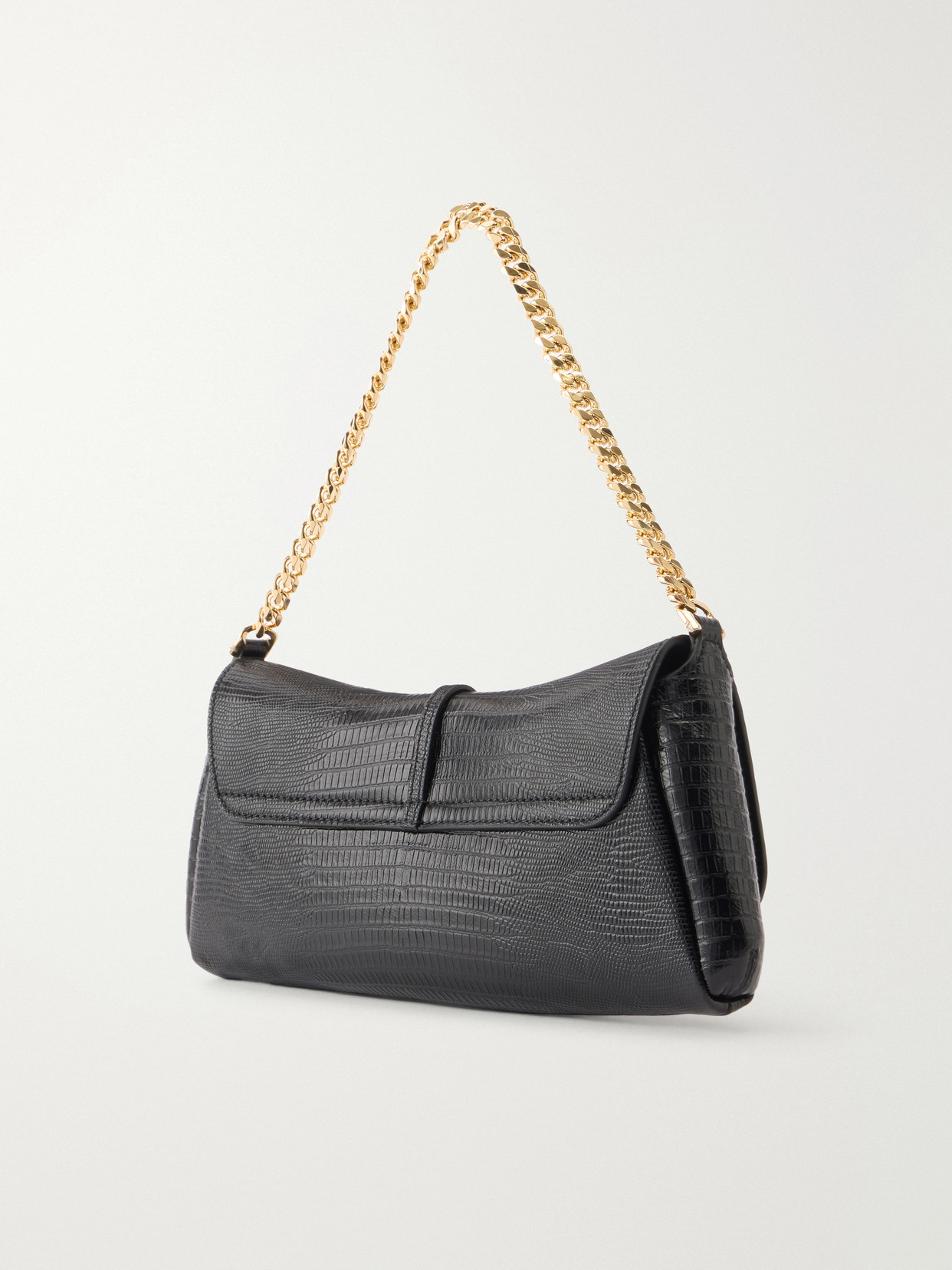 Metropolis Lizard-Effect Shoulder Bag