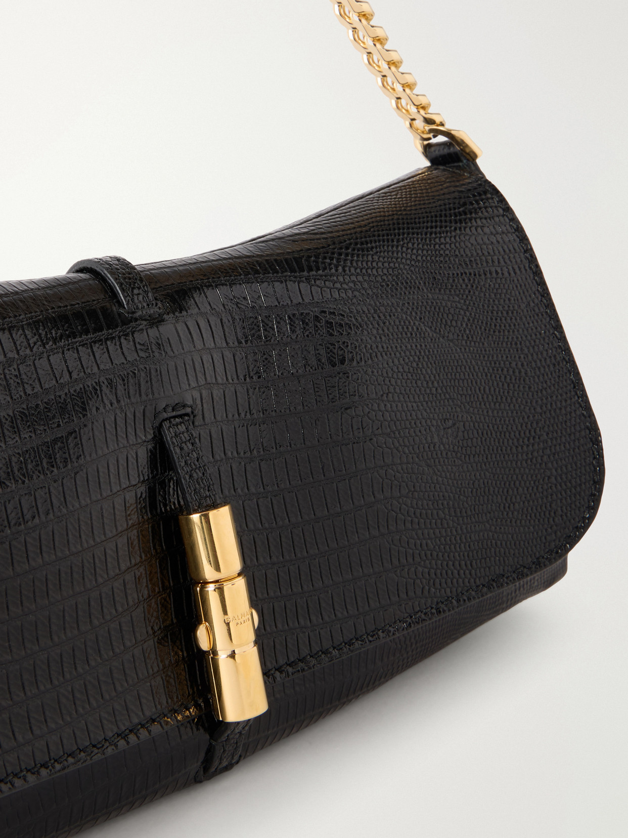 Metropolis Lizard-Effect Shoulder Bag