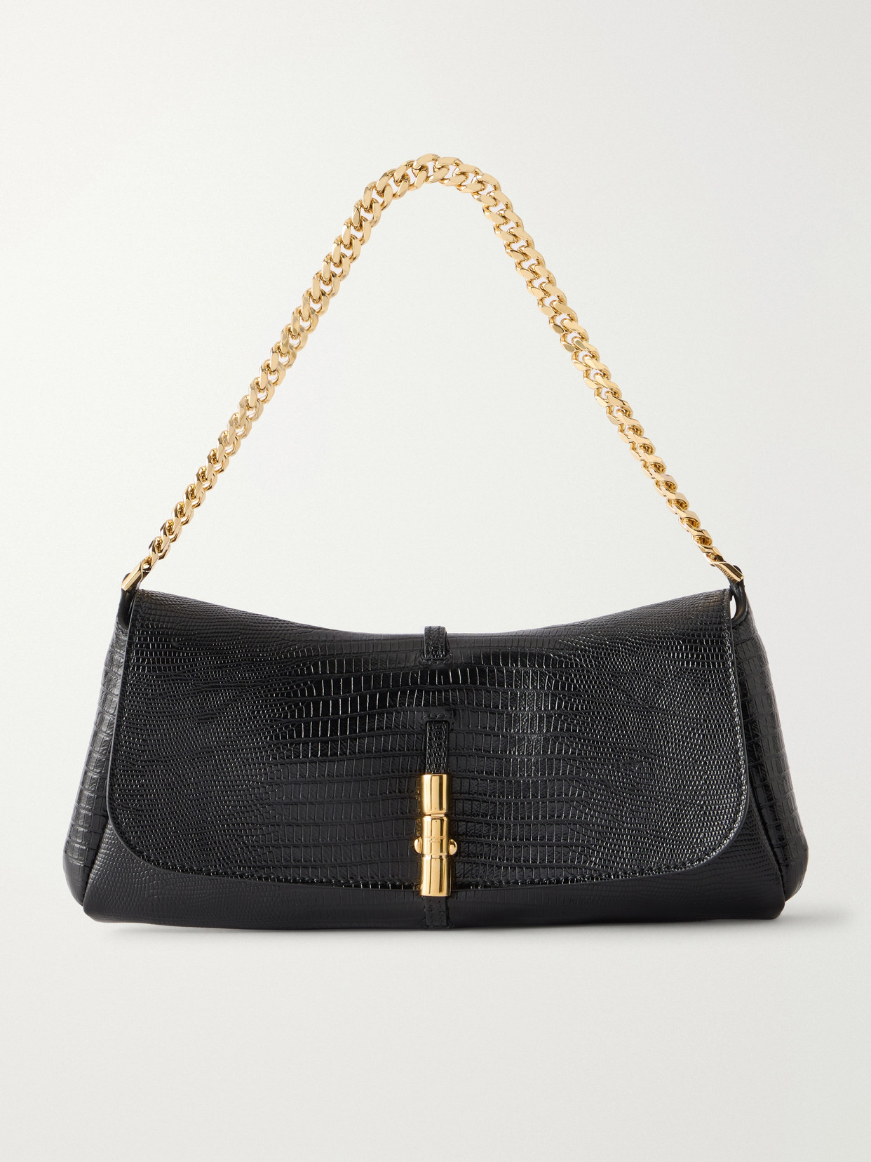 Metropolis Lizard-Effect Shoulder Bag