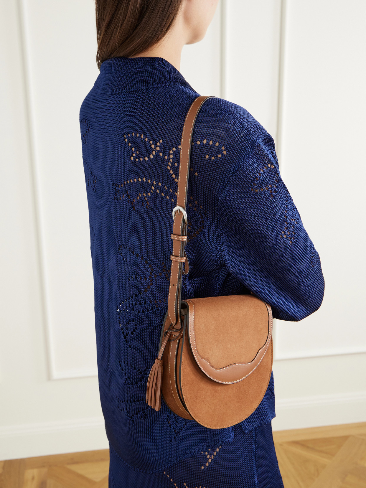 The Small Saddle Tasseled Shoulder Bag