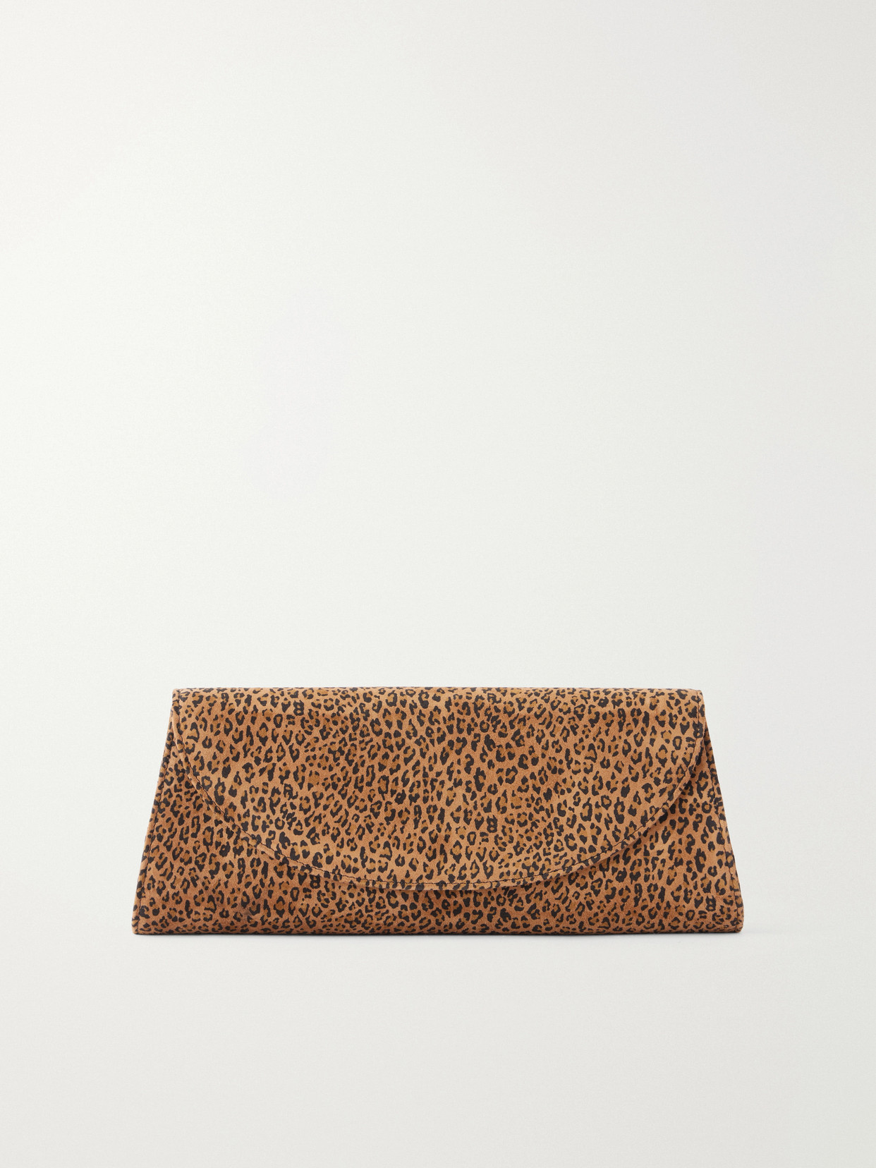 Hunting Season The Opera Leopard-print Suede Clutch In Animal Print