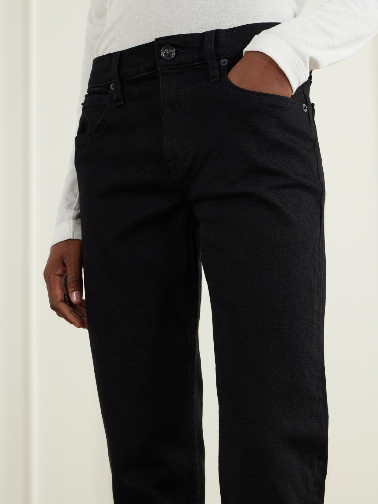 Naomi Slim Low-Rise Tapered Jeans