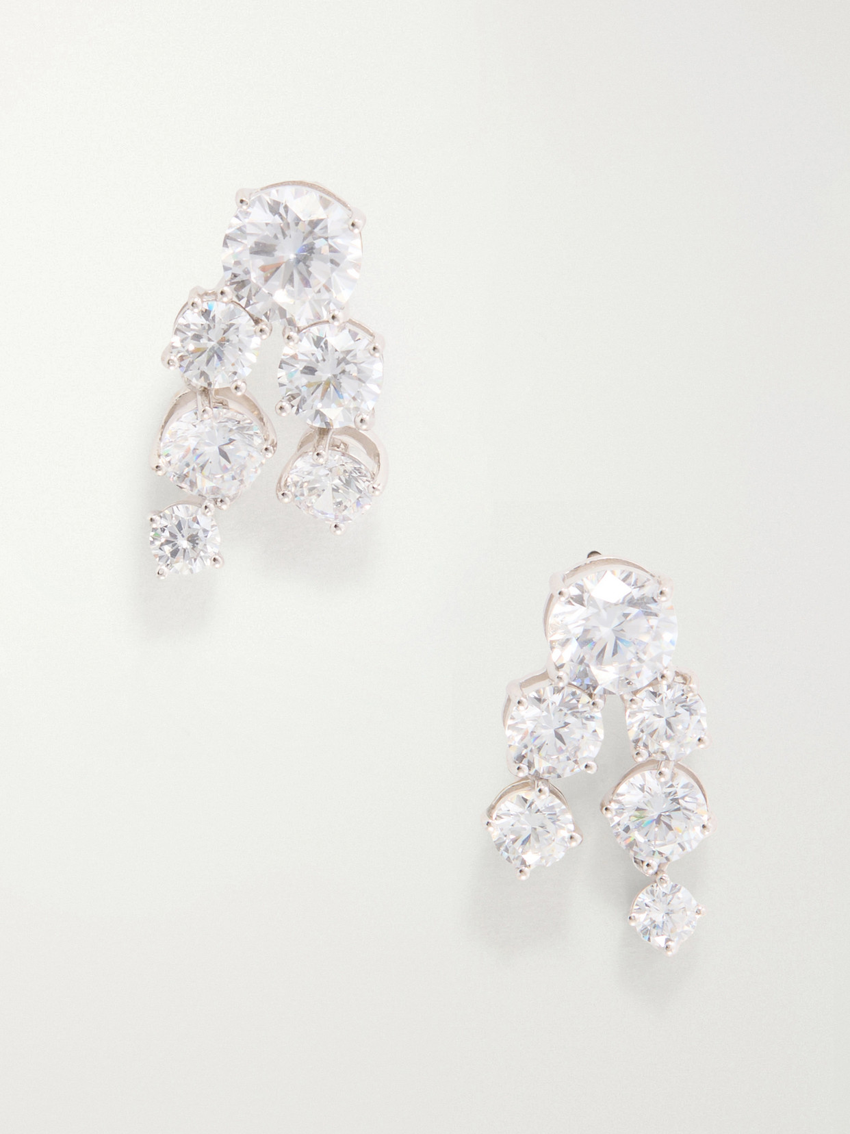 Completedworks Infinite Void Rhodium-plated Recycled Sterling Silver Zirconia Earrings