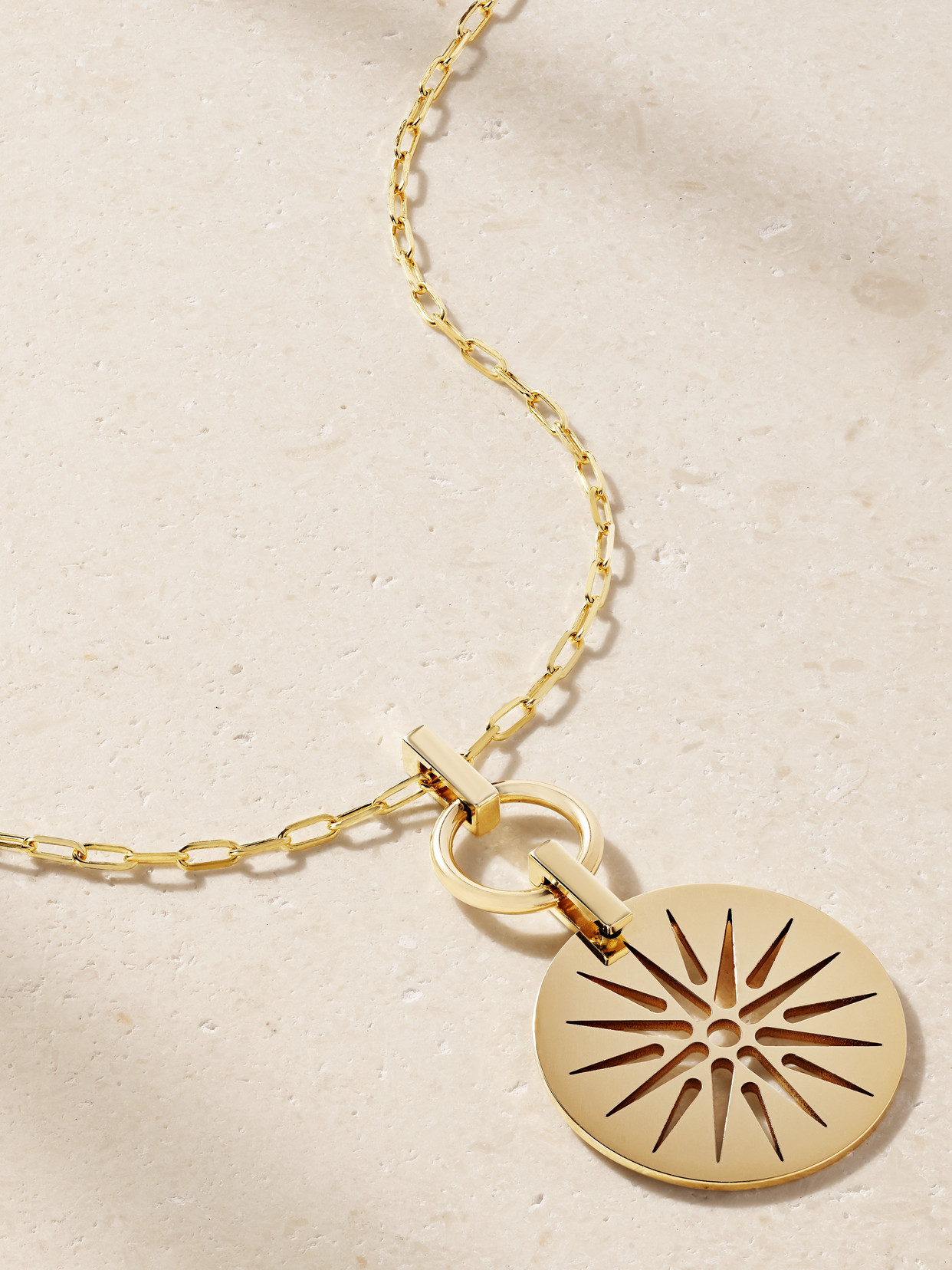 Diane Kordas Vergina Sun Nomad 14-karat Gold Pendant Necklace
