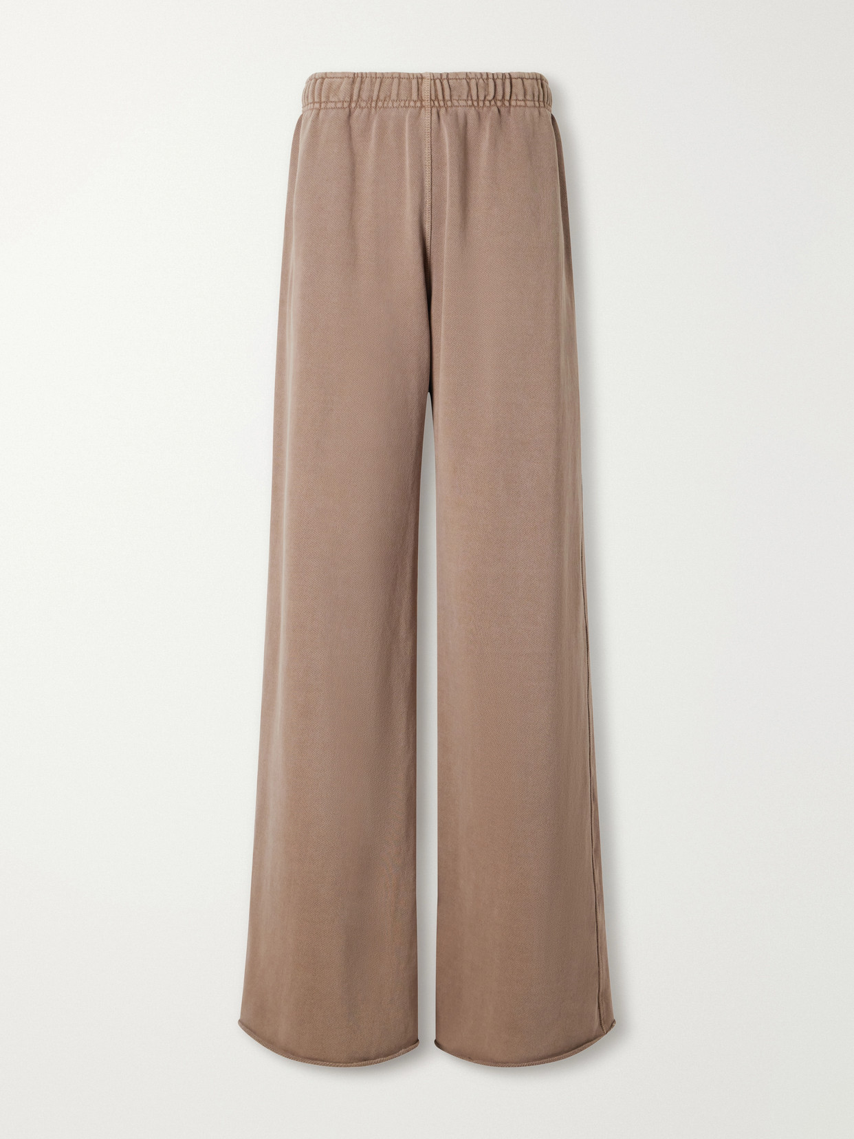 Slvrlake Cotton-jersey Wide-legs Sweatpants In Brown
