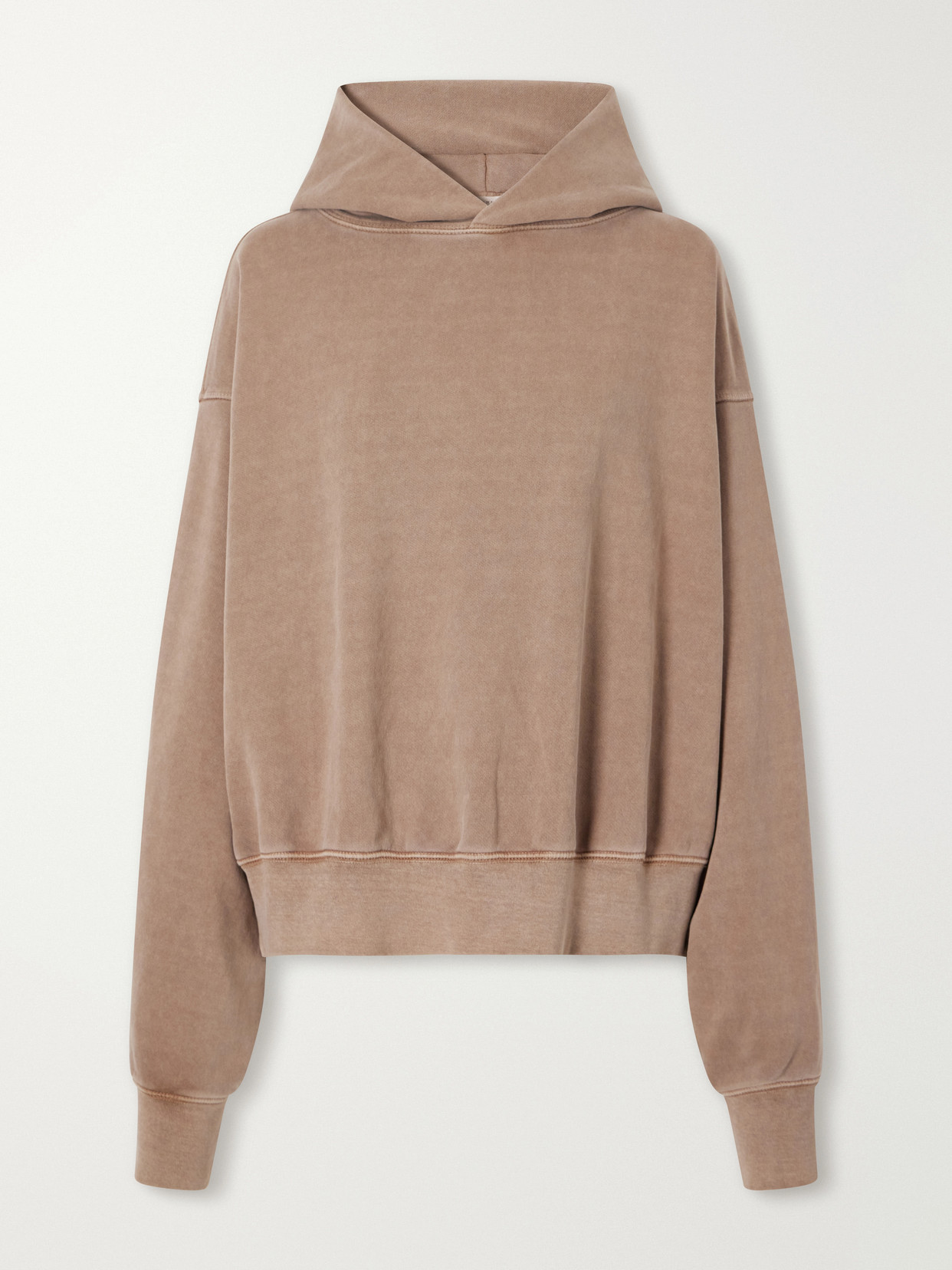 Slvrlake Cinch Cotton-jersey Hoodie In Brown