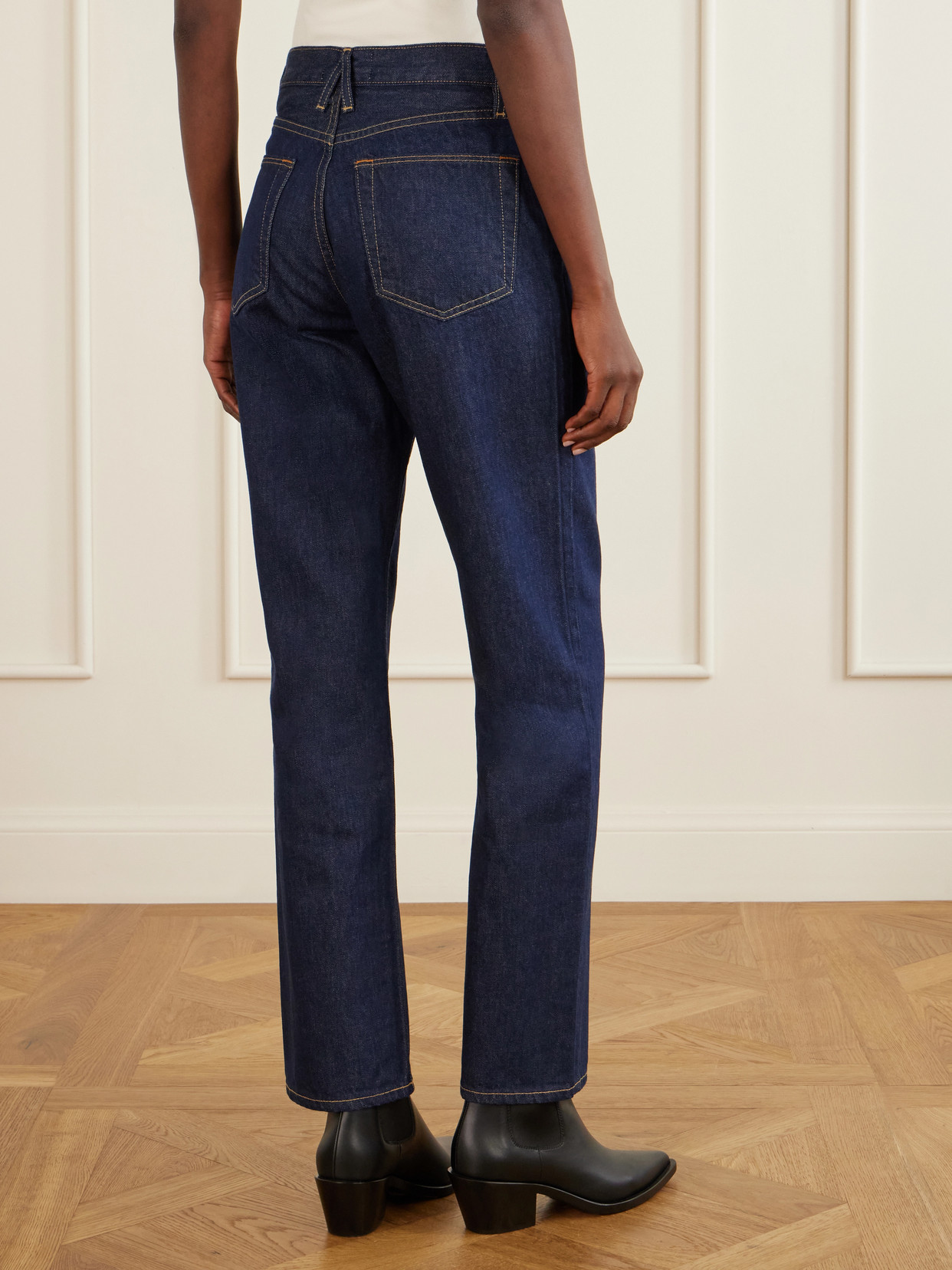 London High-Rise Straight-Leg Jeans