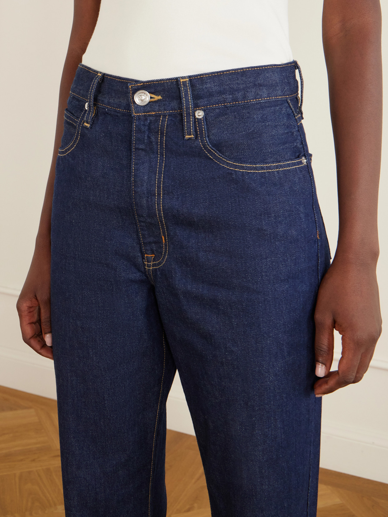 London High-Rise Straight-Leg Jeans