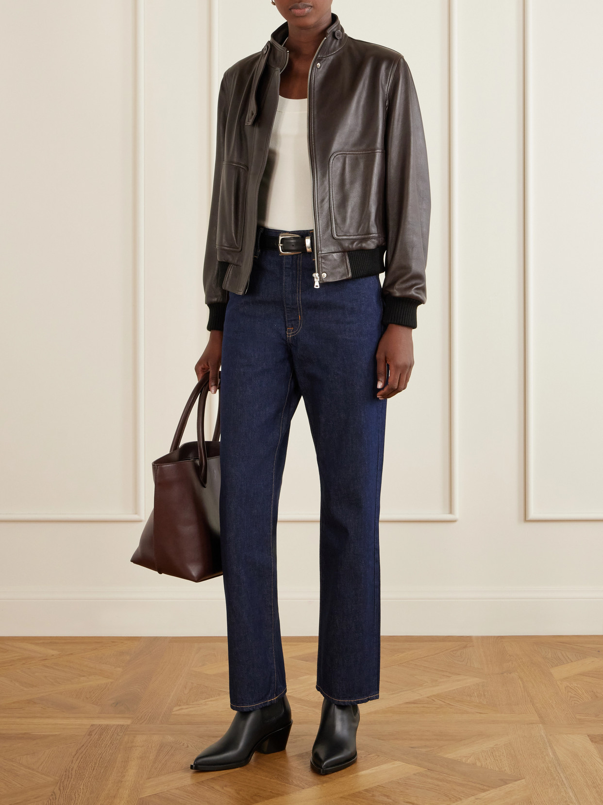 London High-Rise Straight-Leg Jeans