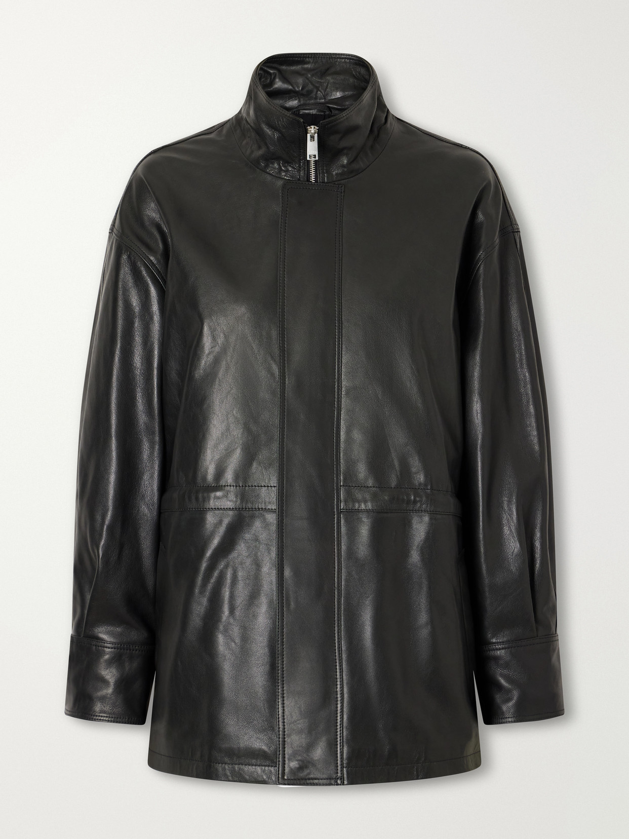 Arma Alia Paneled Leather Jacket In Multi