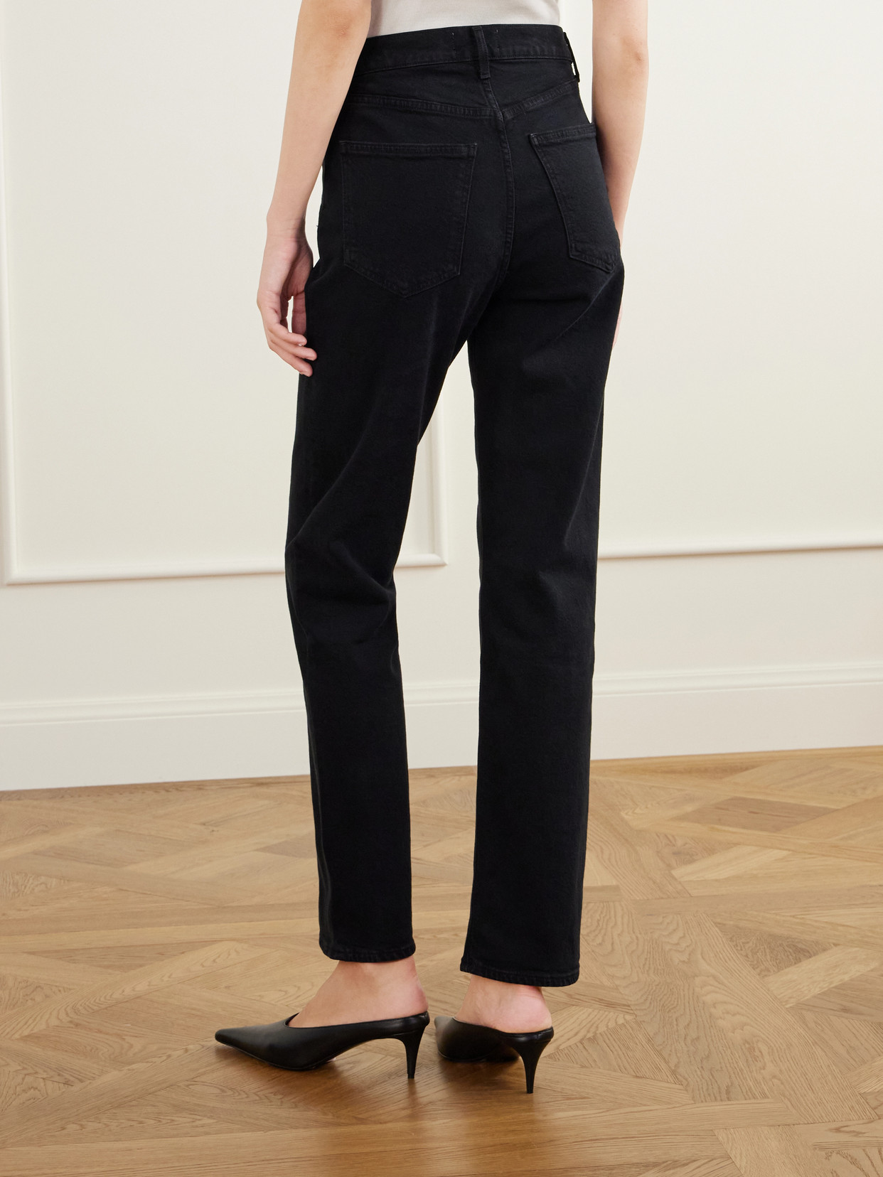 Lana Mid-Rise Straight-Leg Jeans