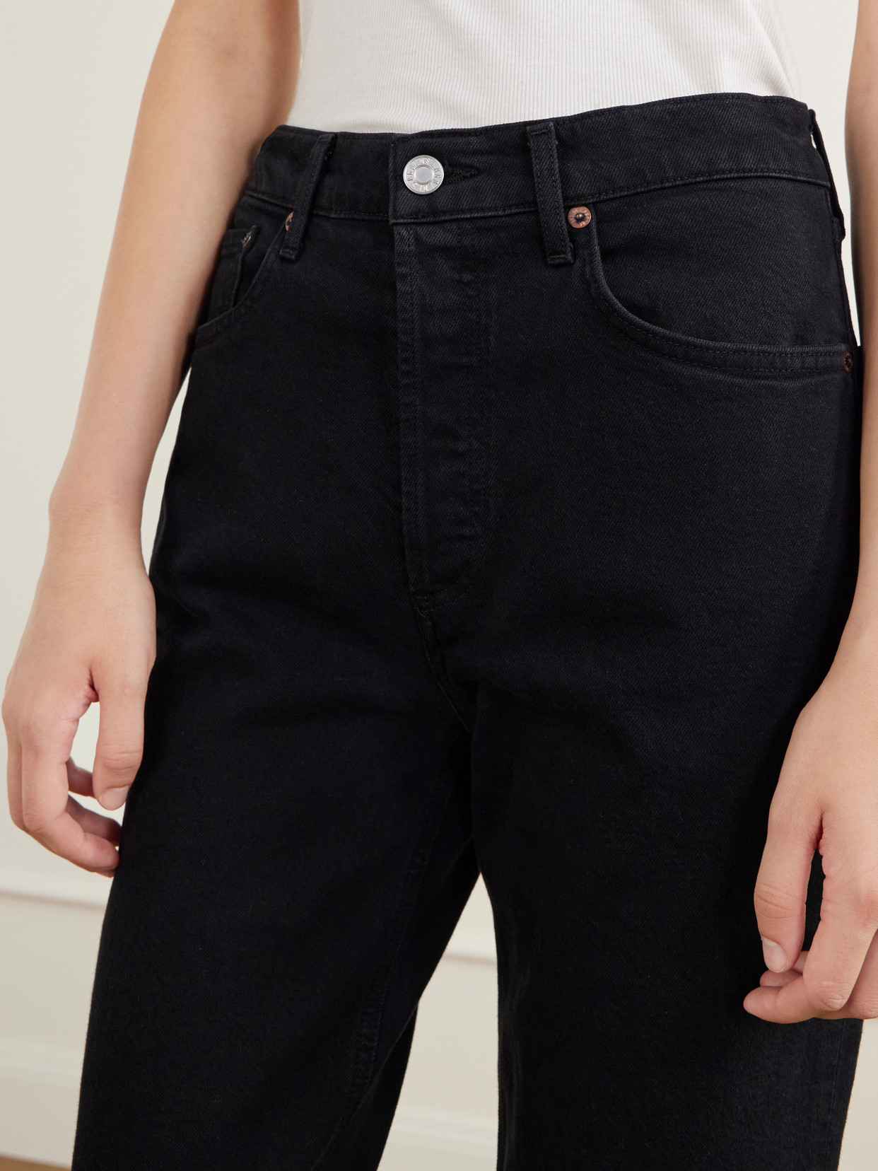 Lana Mid-Rise Straight-Leg Jeans