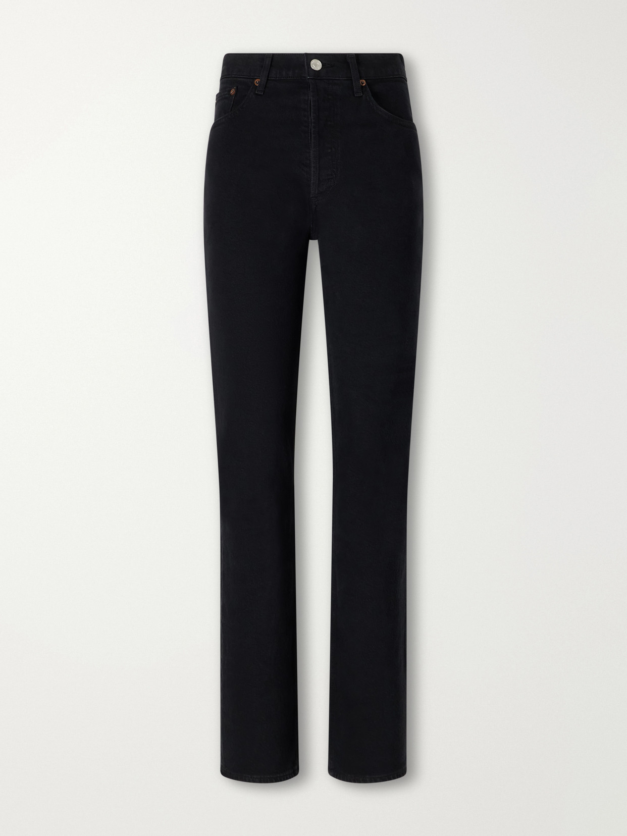 Lana Mid-Rise Straight-Leg Jeans