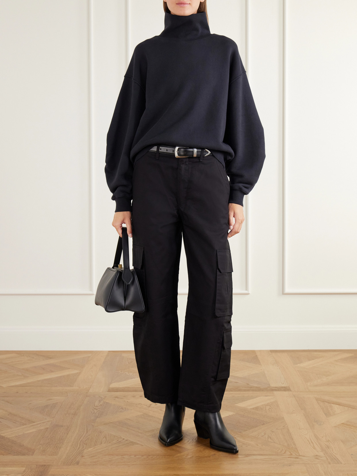 Jenning Cotton-Fleece Turtleneck Sweatshirt
