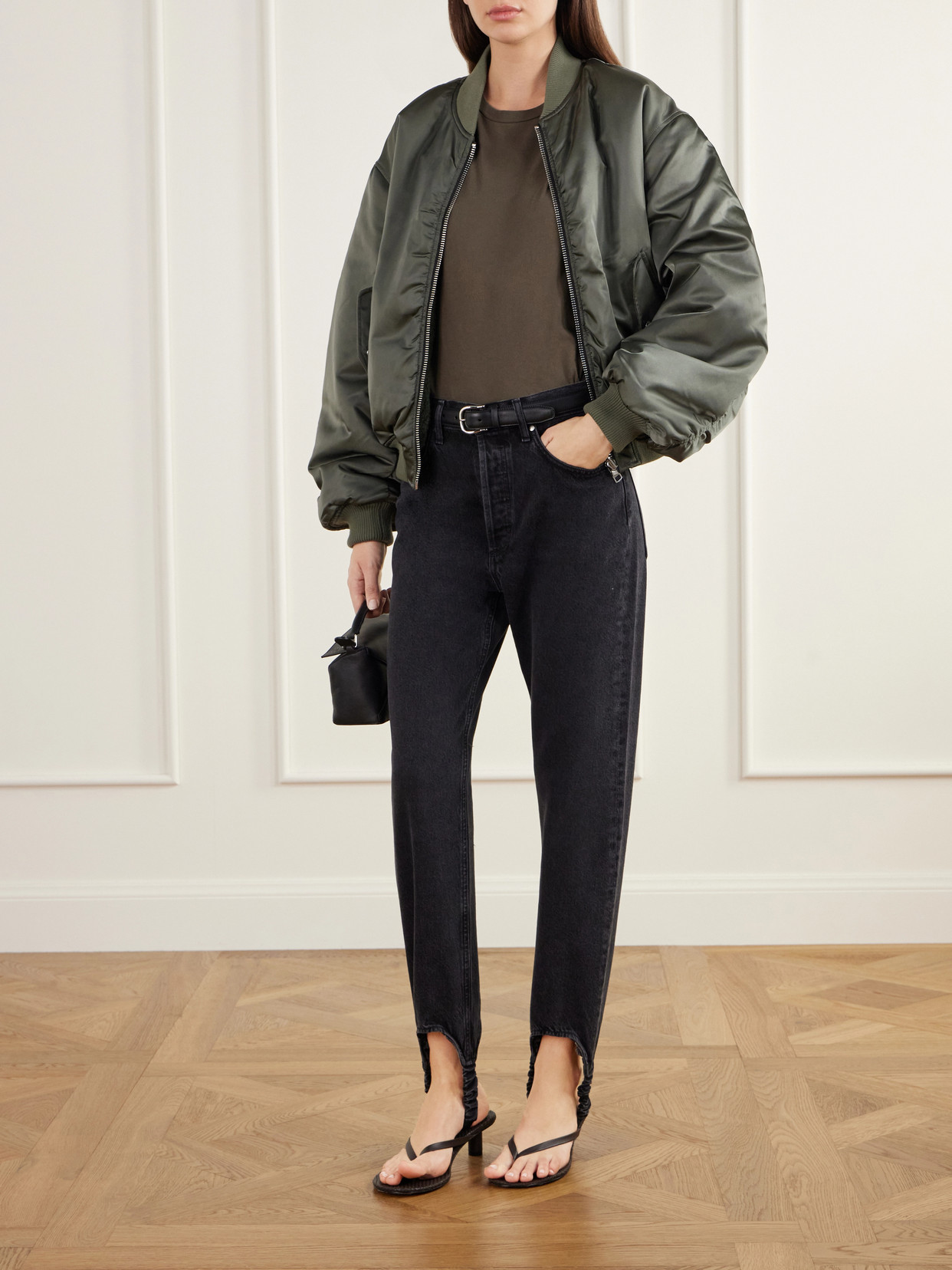 Frankie Reversible Plush And Satin Shell Bomber Jacket
