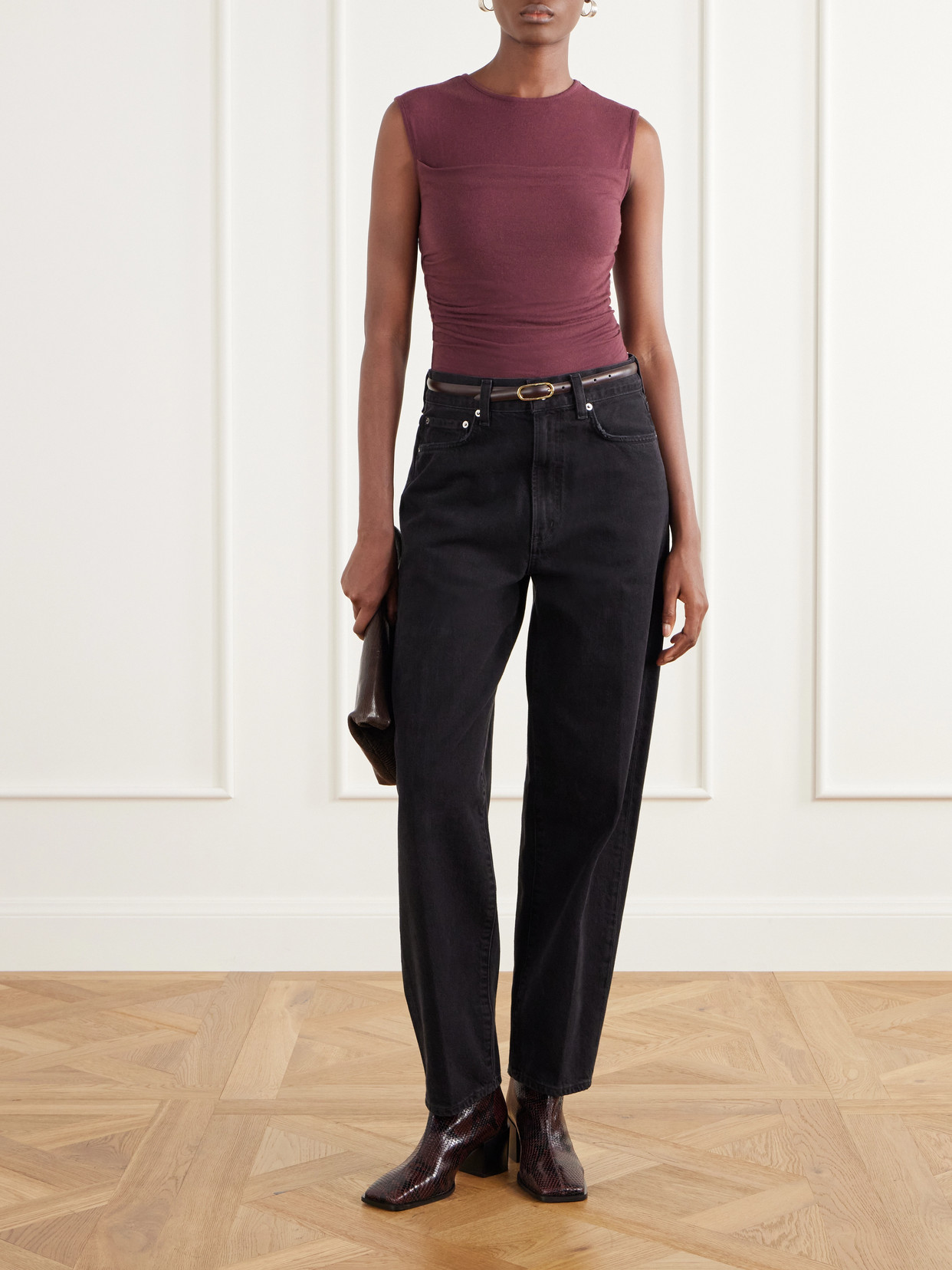 Theodore Ruched Jersey Tank