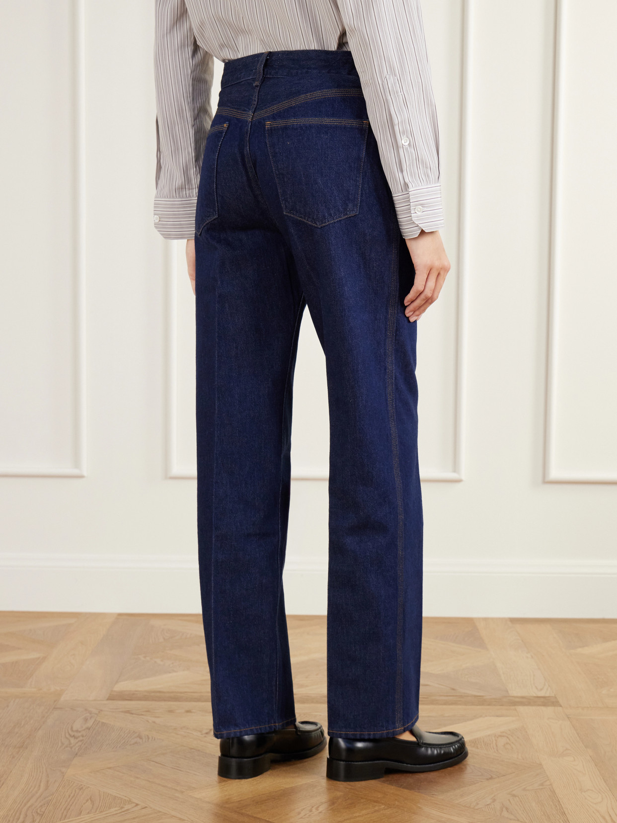 Morgan High-Rise Straight-Leg Jeans