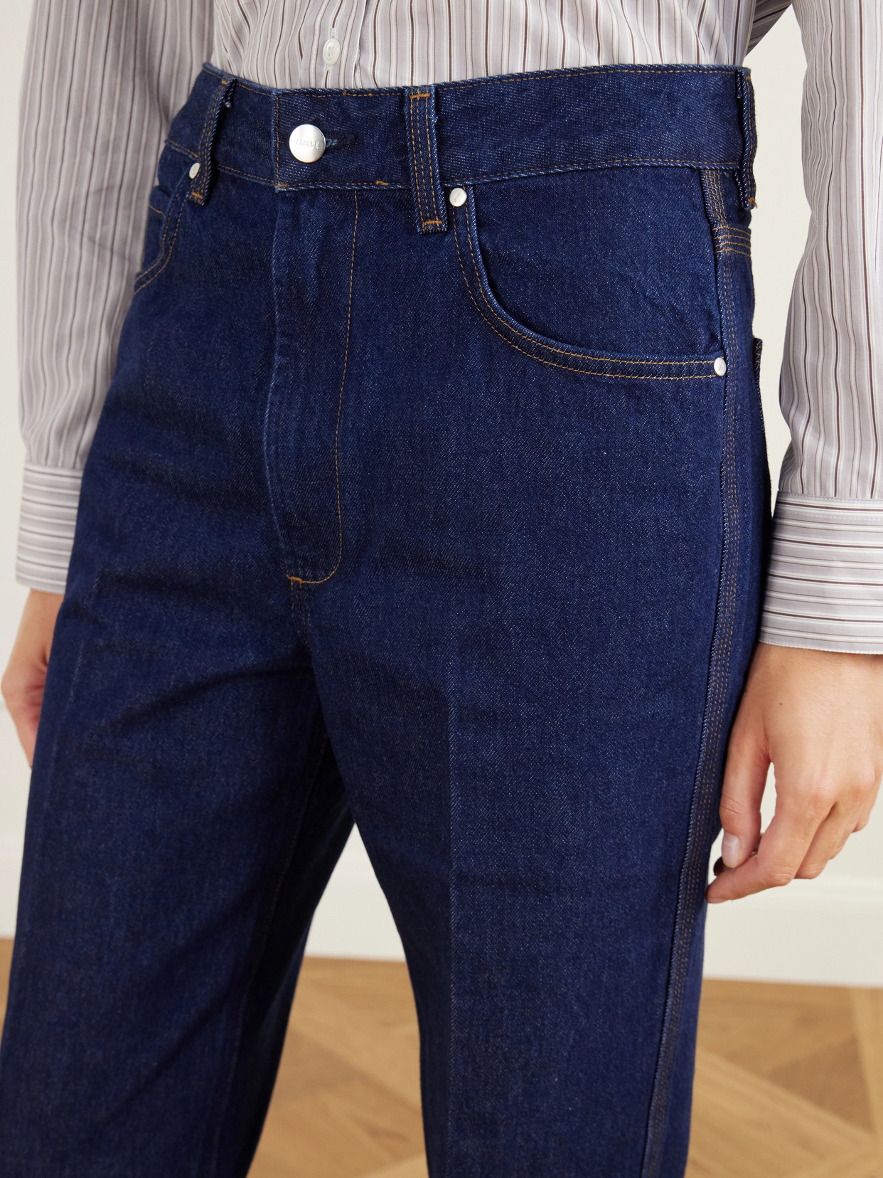 Morgan High-Rise Straight-Leg Jeans