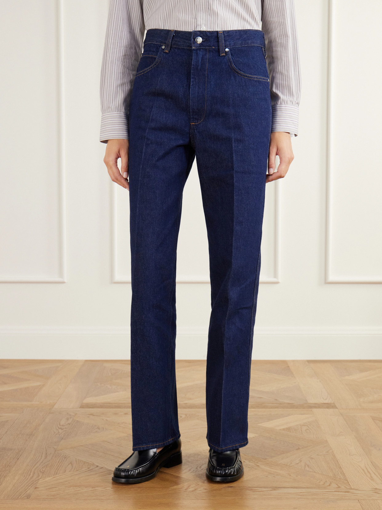 Morgan High-Rise Straight-Leg Jeans