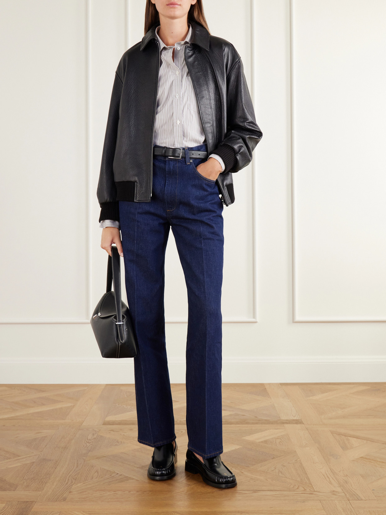 Morgan High-Rise Straight-Leg Jeans