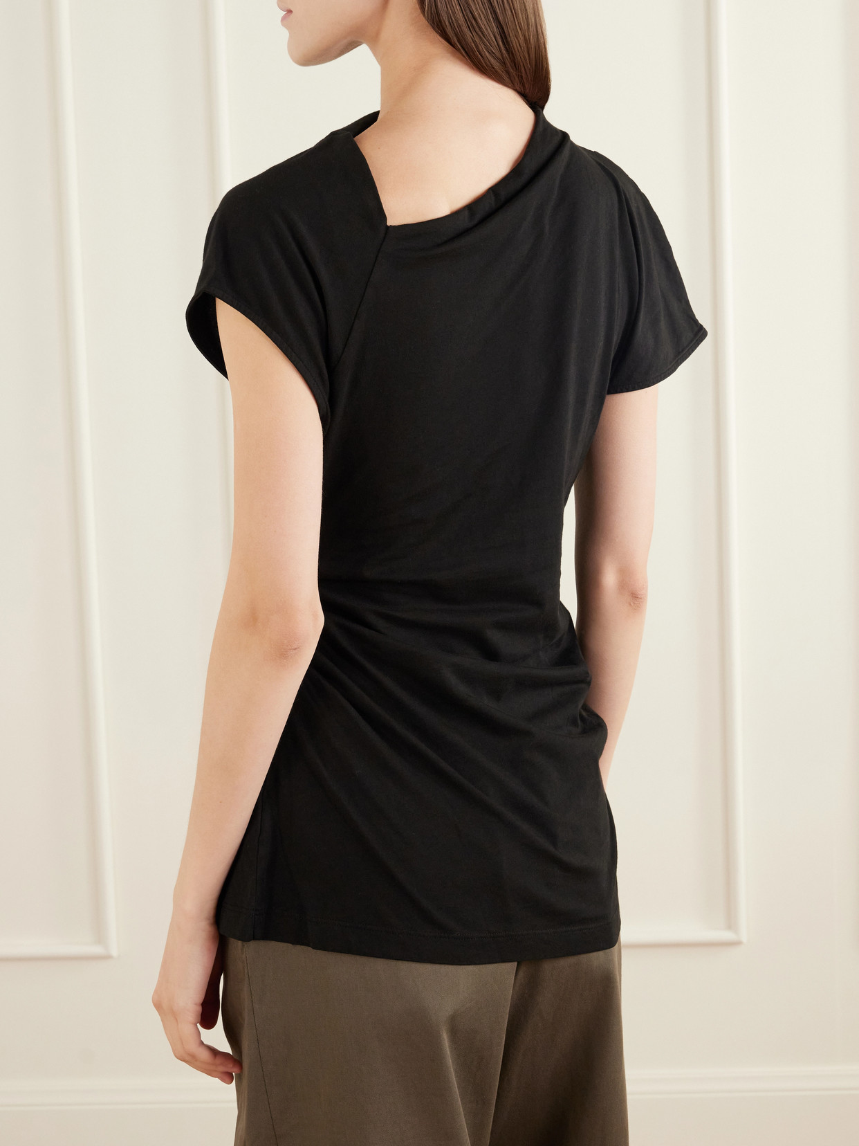 Beckly Gathered Organic Cotton-Jersey T-Shirt