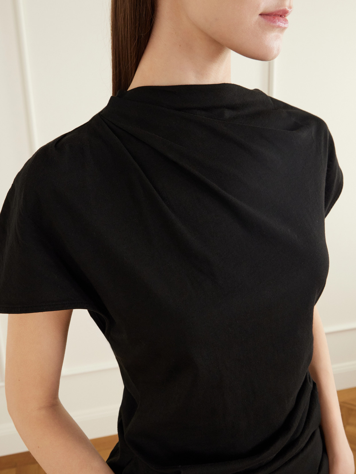 Beckly Gathered Organic Cotton-Jersey T-Shirt