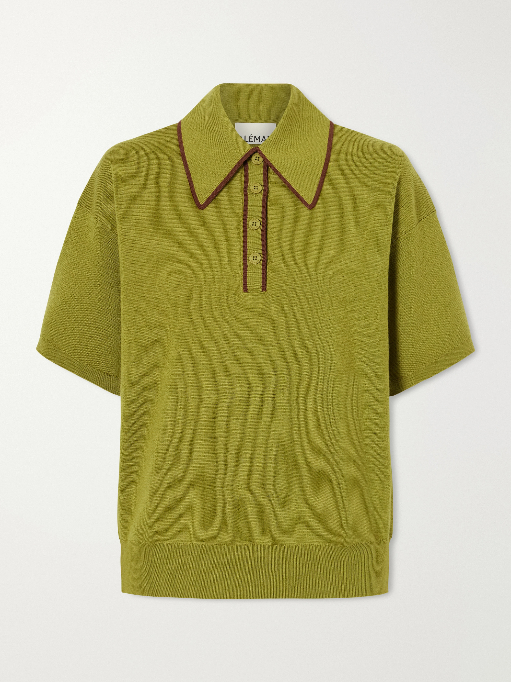 Alémais Valentina merino wool-piqué polo shirt