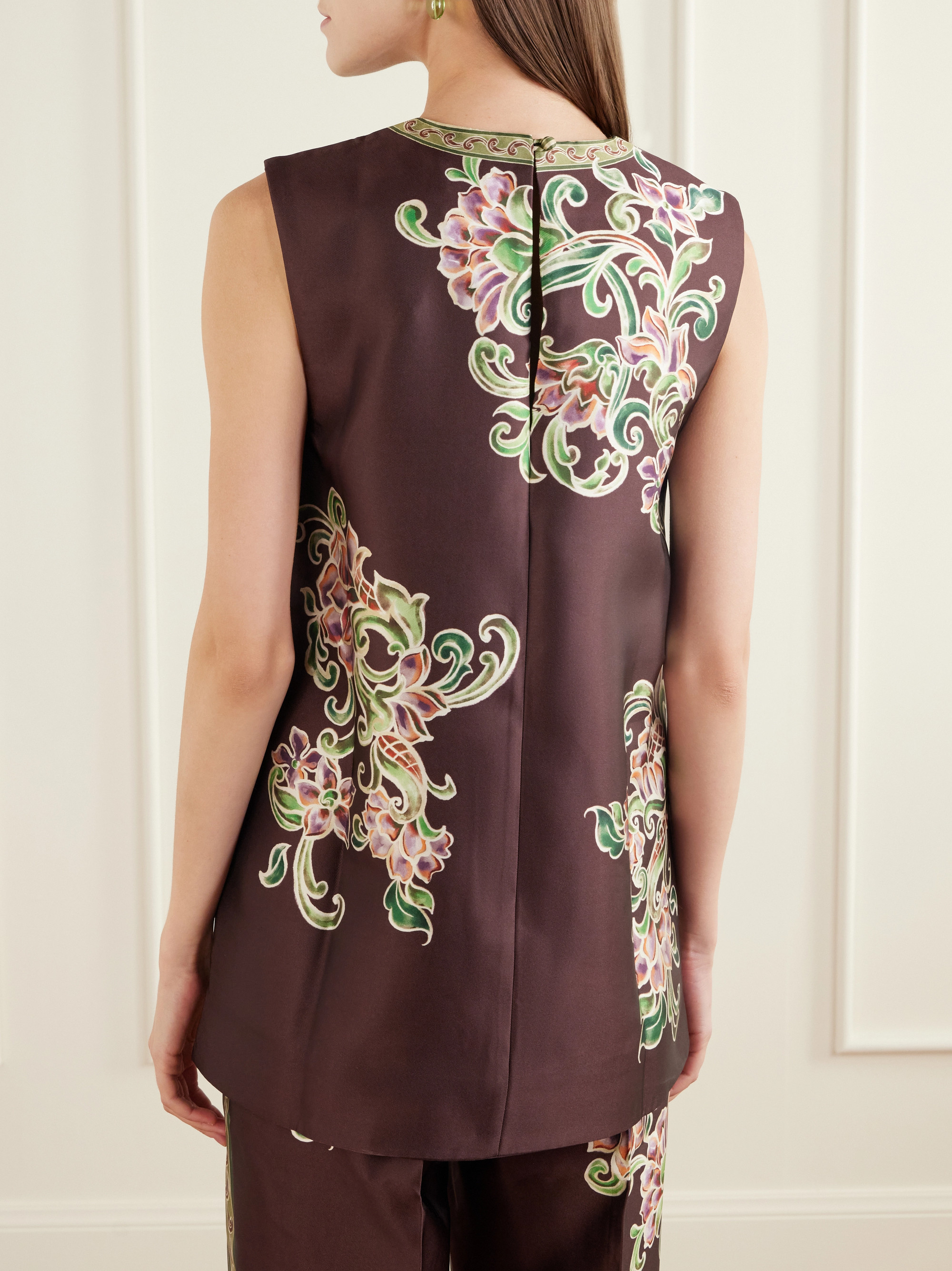 Alémais Josie floral-print twill tunic