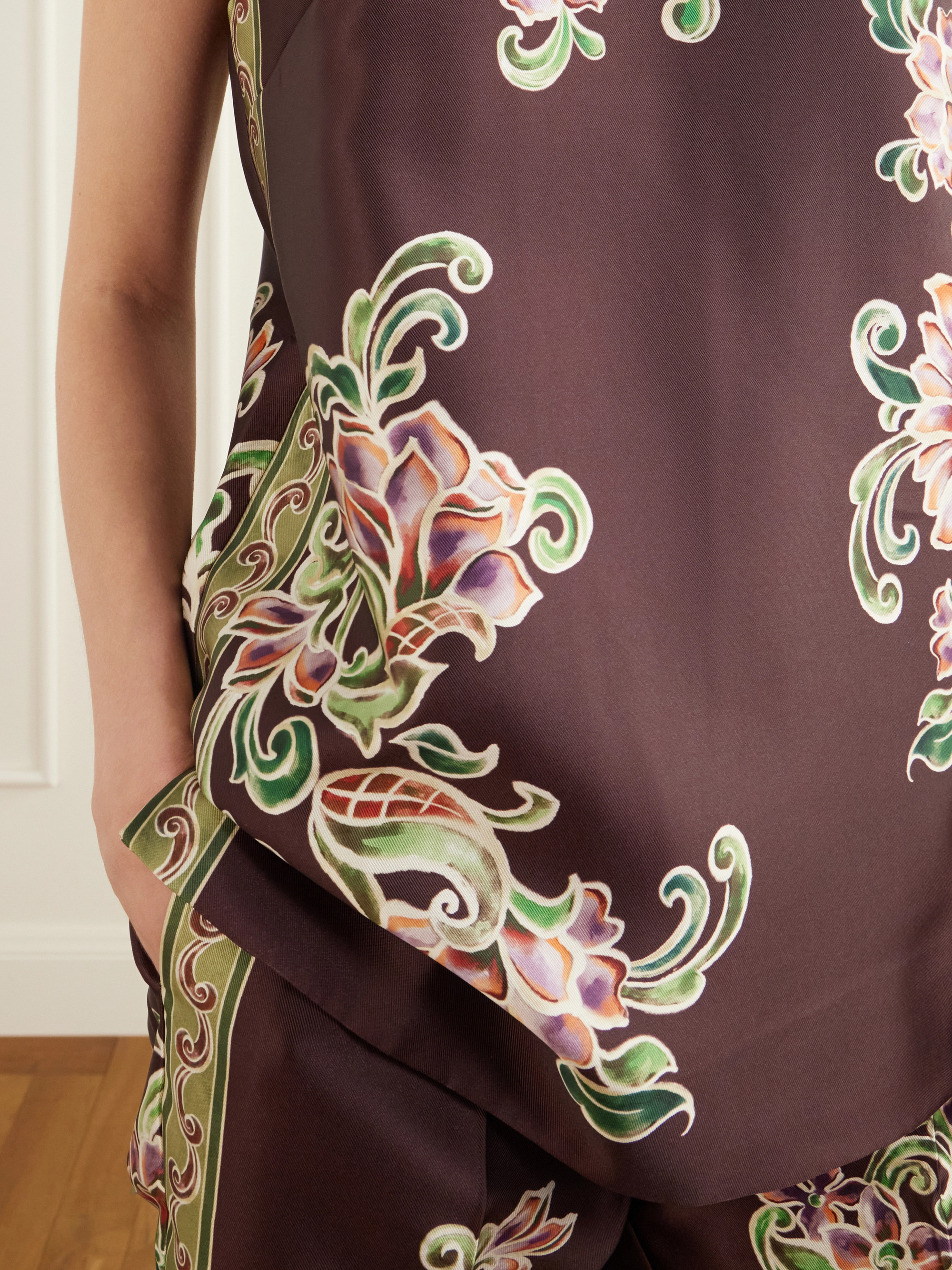 Alémais Josie floral-print twill tunic