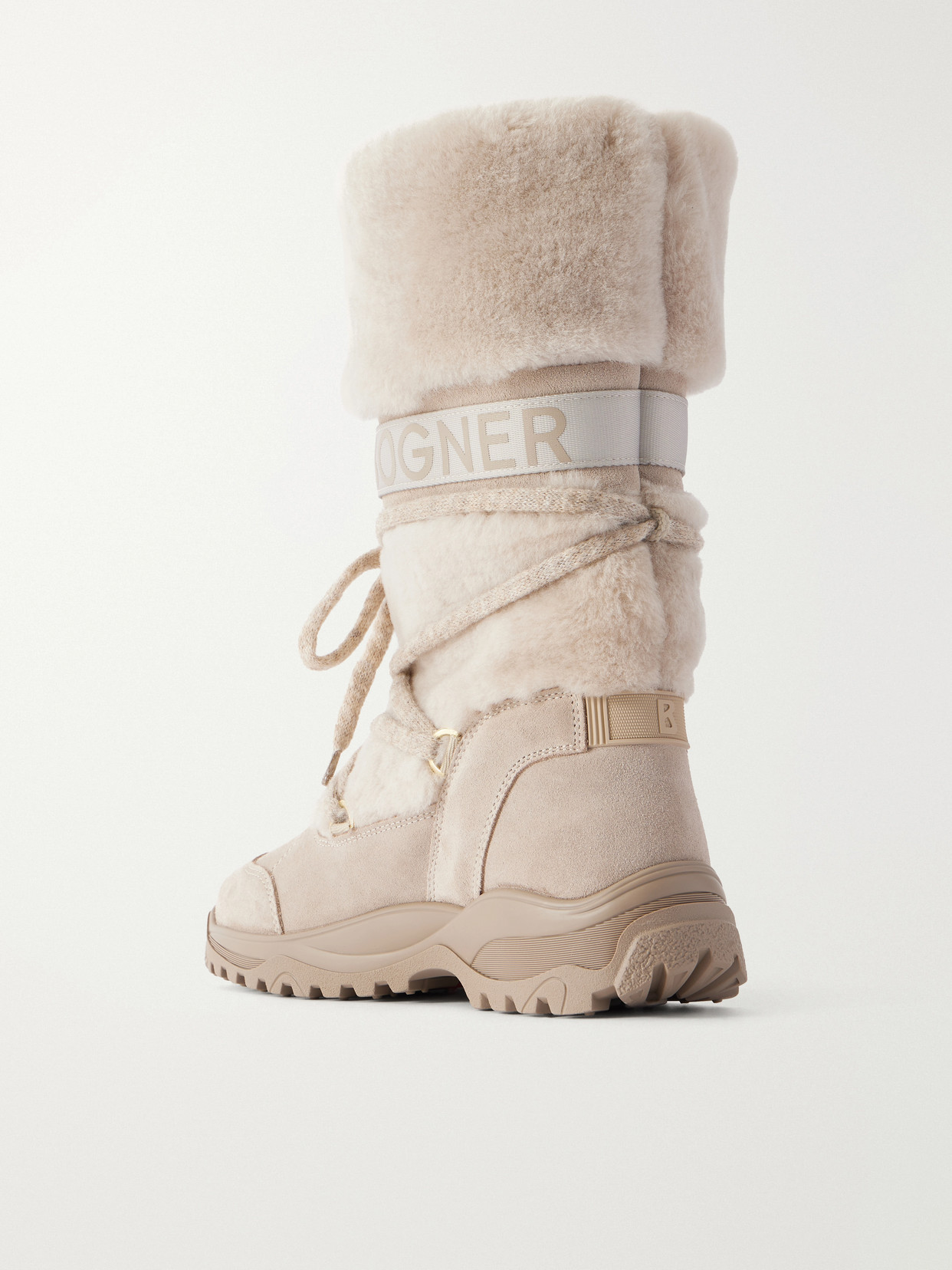 Alta Badia Shearling-Trimmed Ankle Boots