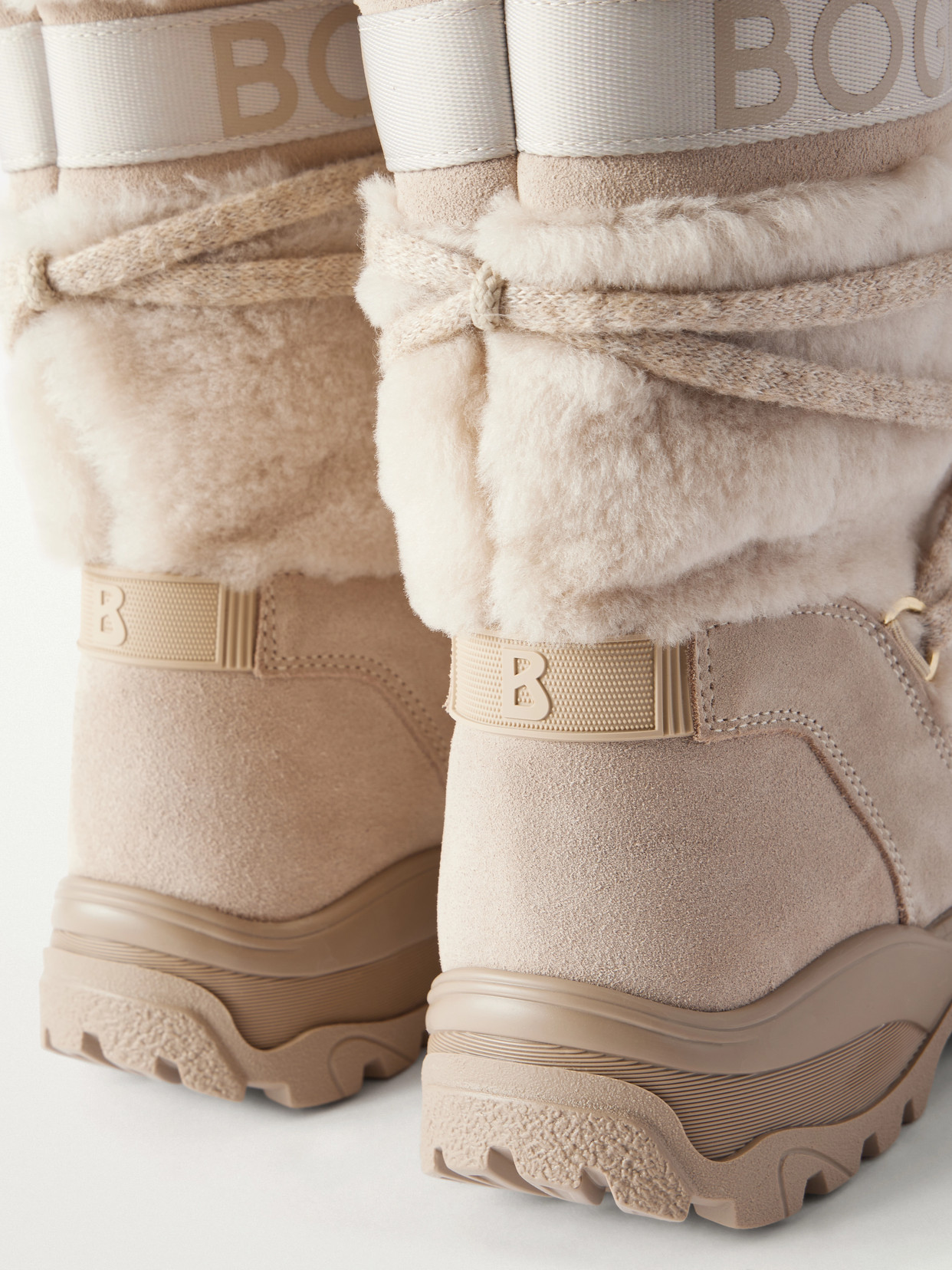 Alta Badia Shearling-Trimmed Ankle Boots